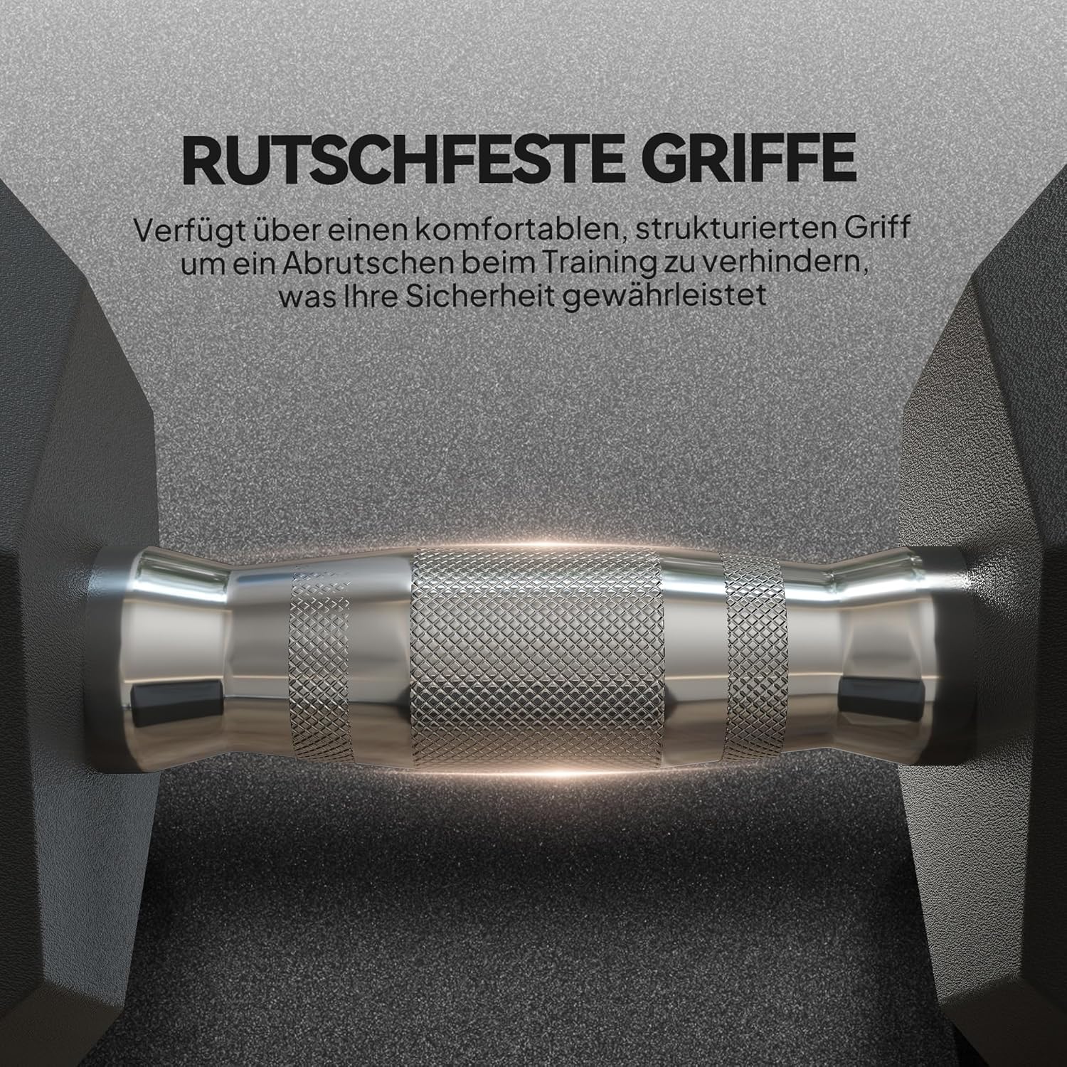 HOMCOM Sechseck-Hanteln, 2er-Set Hanteln mit gerändeltem Griff, Hantel-Set aus Gusseisen, 4/5/6/8/10/12,5/15/17,5/20 kg, Hanteln für Männer und Frauen, Zuhause, Fitnessstudio, Krafttraining – Bild 4