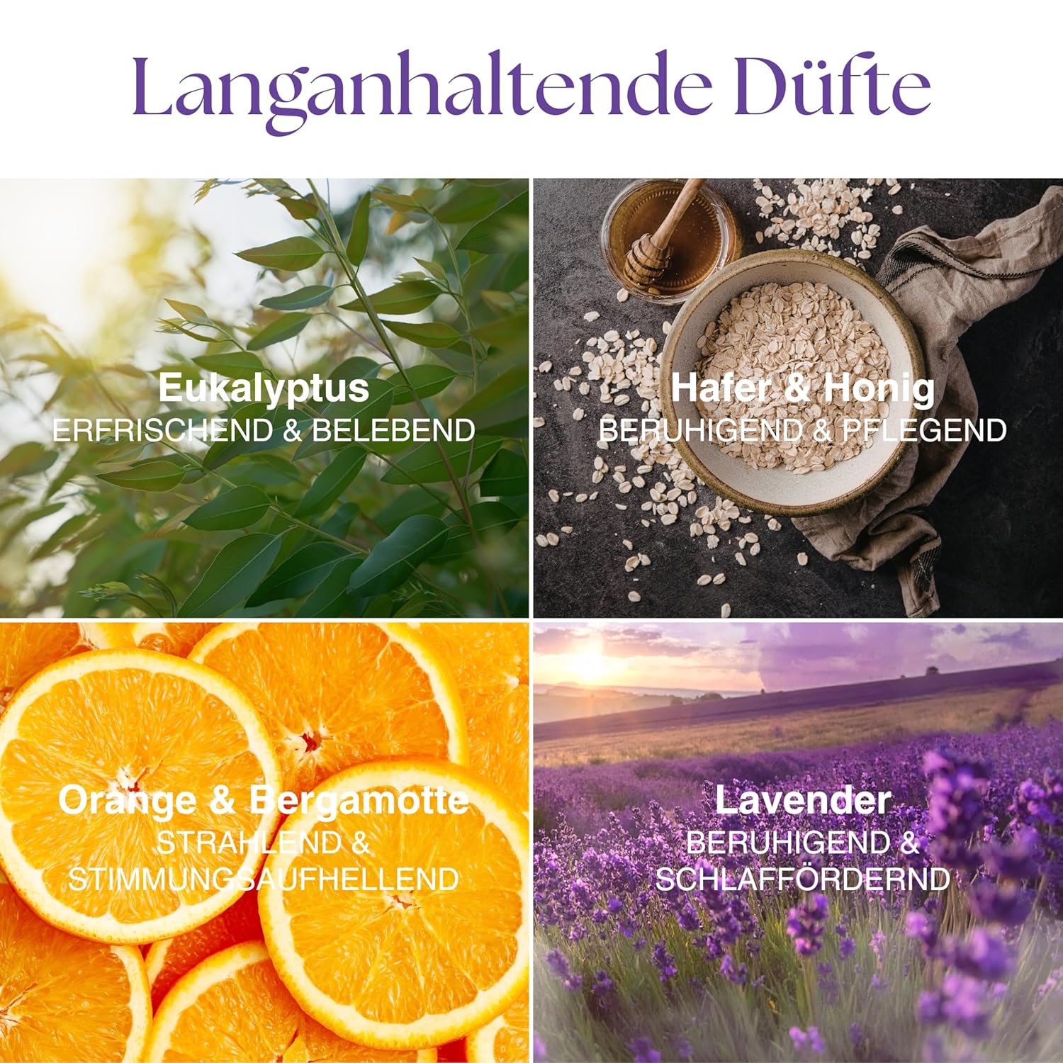 Nurture by Nature Relax & Calm Verwöhnendes Spa-Geschenkset, Badeset, Lavendel, Badesalz, Aromatherapie, Seife, Badebomben, Kerze und mehr, Geschenk für Frauen, Sie – Bild 7