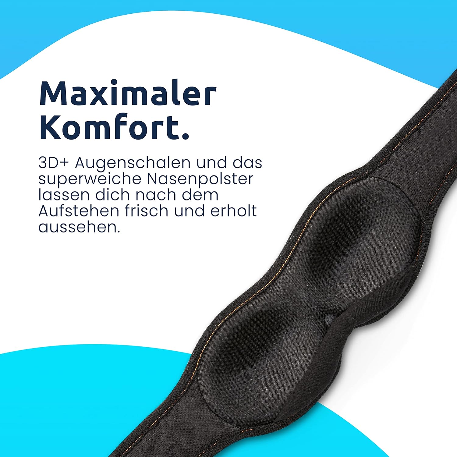 Nachtwaechter 3D-Schlafmaske Anina, 100 % verdunkelnd, super bequeme Schlafmaske, perfekt für unterwegs, individuell anpassbar, inklusive praktischer Aufbewahrungstasche, atmungsaktiv – Bild 5
