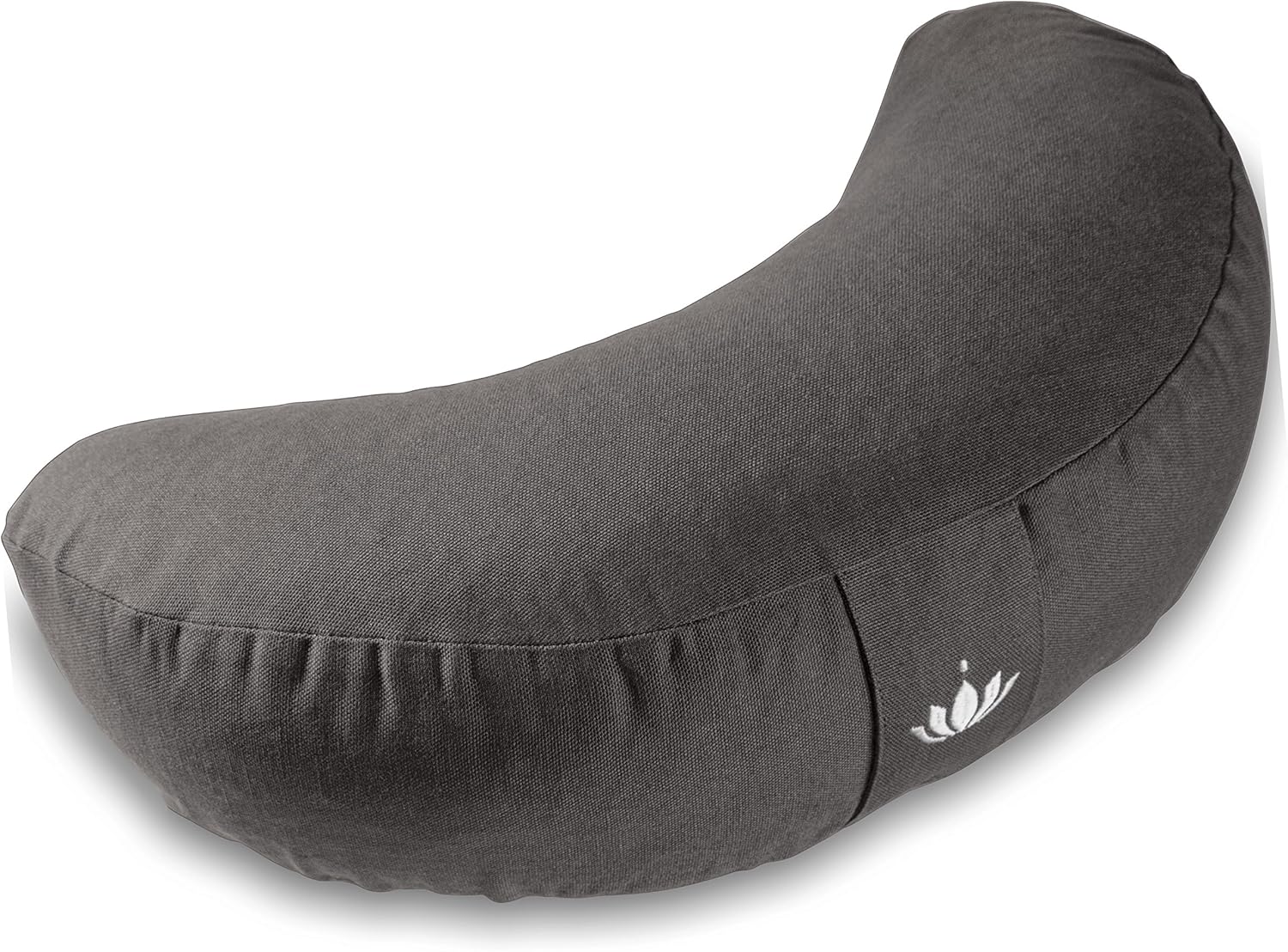 Lotuscrafts Yogakissen Half Moon Shanti – Halbmondkissen – Meditationskissen mit Bezug aus 100 % Baumwolle – Yoga-Sitzkissen halbmondförmig mit Dinkelfüllung – GOTS-zertifiziert – Bild 2