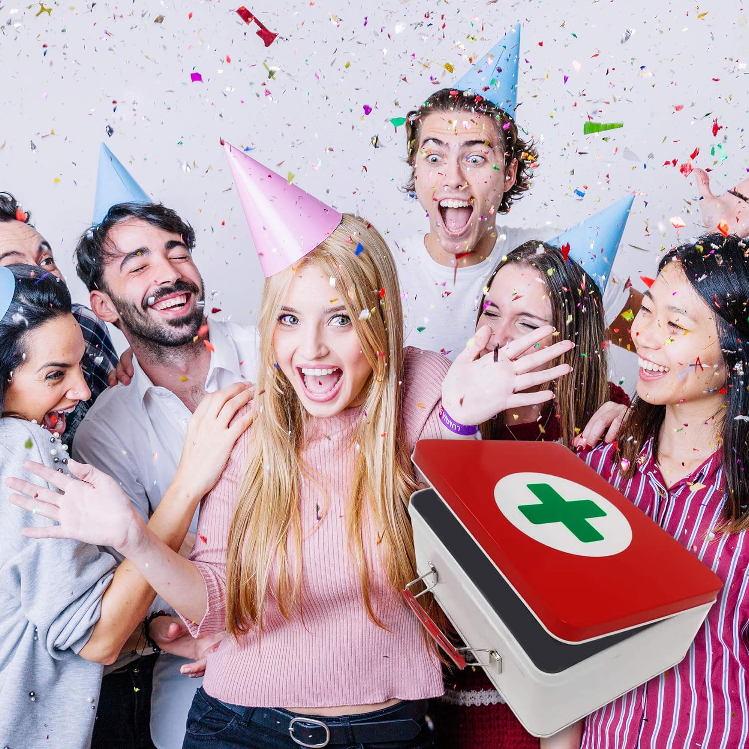 Longfair Geburtstagsgeschenk – Geschenkbox für alle Erste-Hilfe-Sets, lustiger Lebensmittel-Geschenkkorb, das Original, Scherzartikel zum Geburtstag – Bild 8
