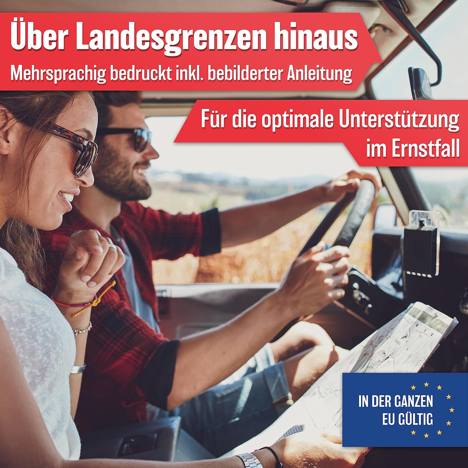 HELDENWERK PKW-Kombitasche (3 in 1) nach aktueller Norm 2026 – inkl. Warndreieck, Warnweste – Verbandskasten Warndreieck-Set Verbandskasten KFZ DIN 13164:2022 (StVO konform) – Bild 6
