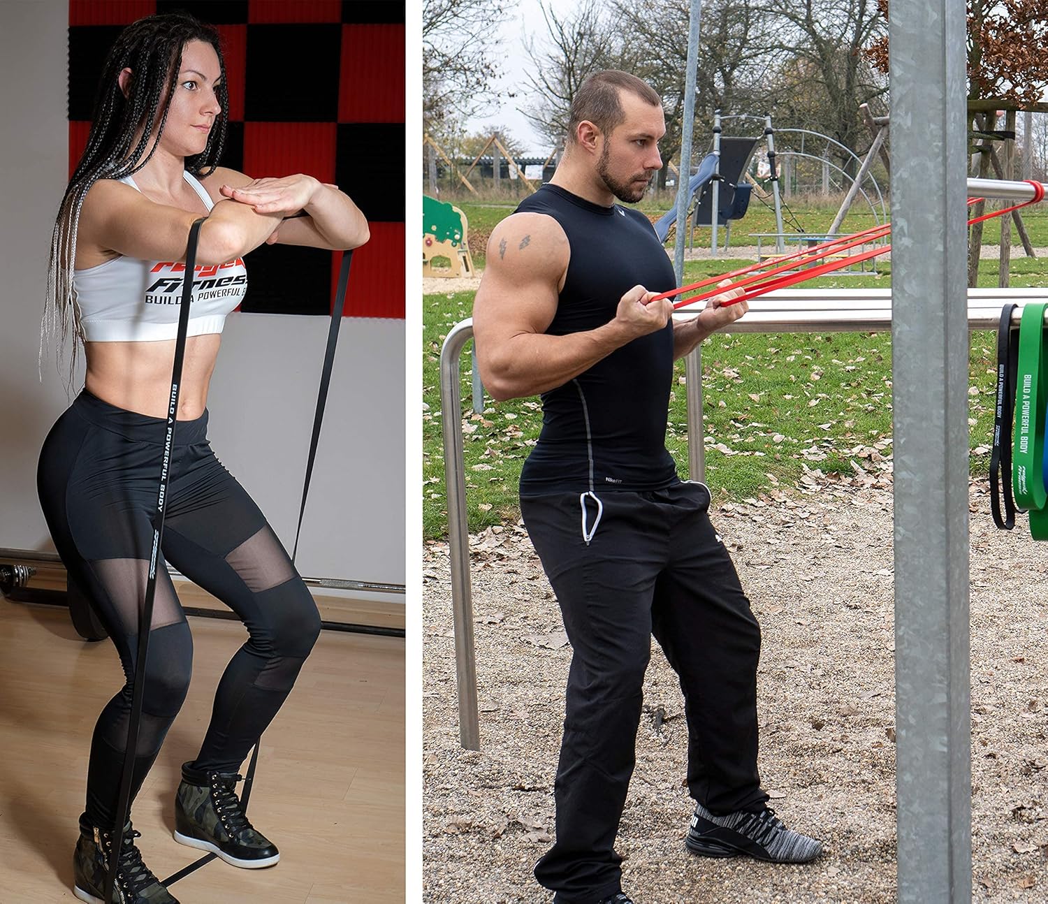 Raigeki Fitness-Widerstandsbänder, Gummibänder (+ Trainingspläne) (Einzel- und Set), lange Widerstandsbänder, Fitnessbänder für Kraftsport – Fitnessband Terrabands Gymnastikbänder – Bild 8
