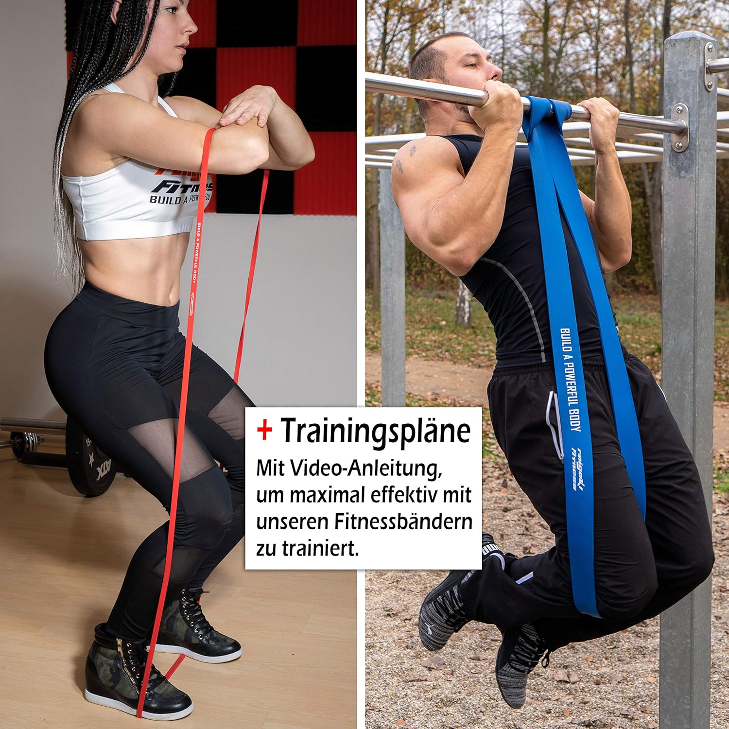 Raigeki Fitness-Widerstandsbänder, Gummibänder (+ Trainingspläne) (Einzel- und Set), lange Widerstandsbänder, Fitnessbänder für Kraftsport – Fitnessband Terrabands Gymnastikbänder – Bild 4