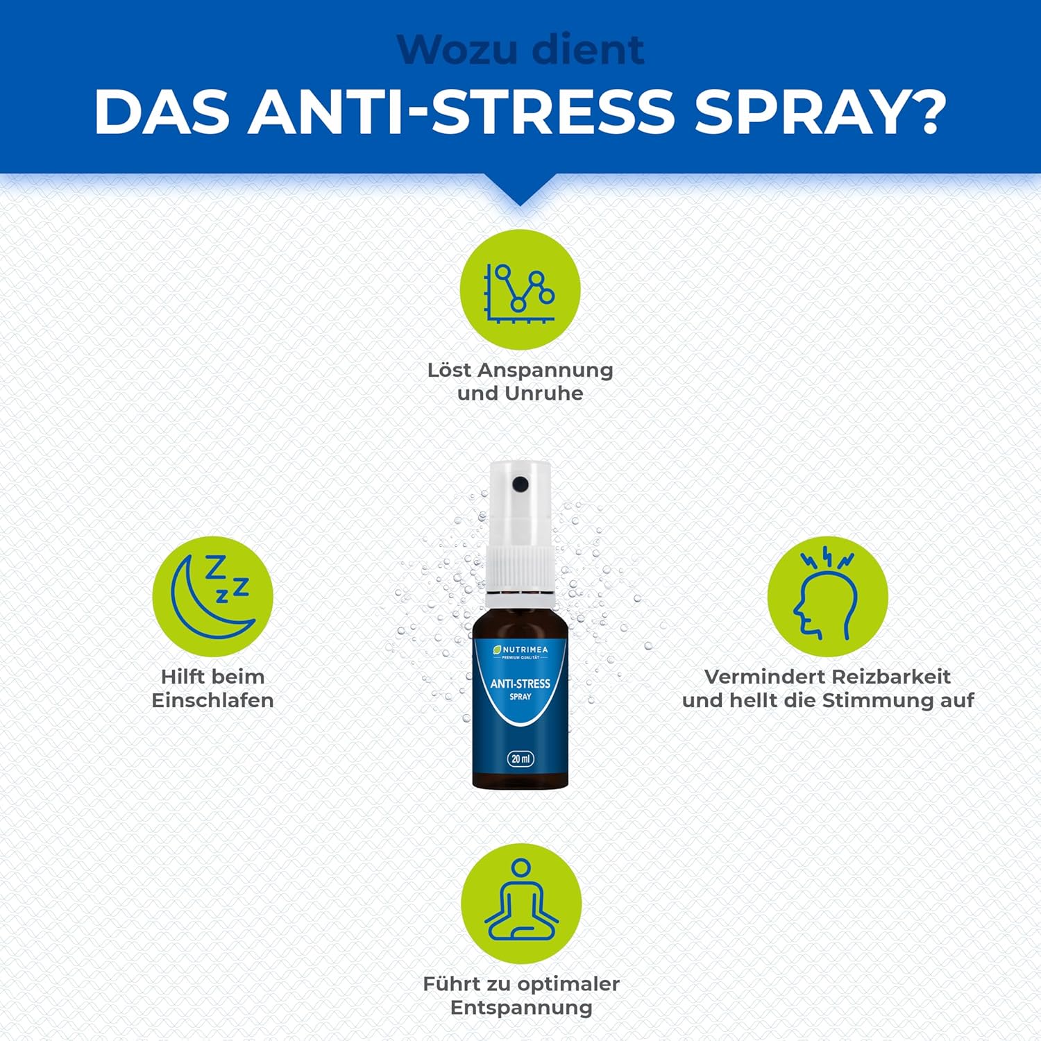 Nutrimea Anti-Stress-Spray mit Soforteffekt – Gegen innere Unruhe und Anspannung – Mit Mohn + Melisse für die Nerven, 20 ml Nutrimea – Rote-Frucht-Geschmack – Bild 3