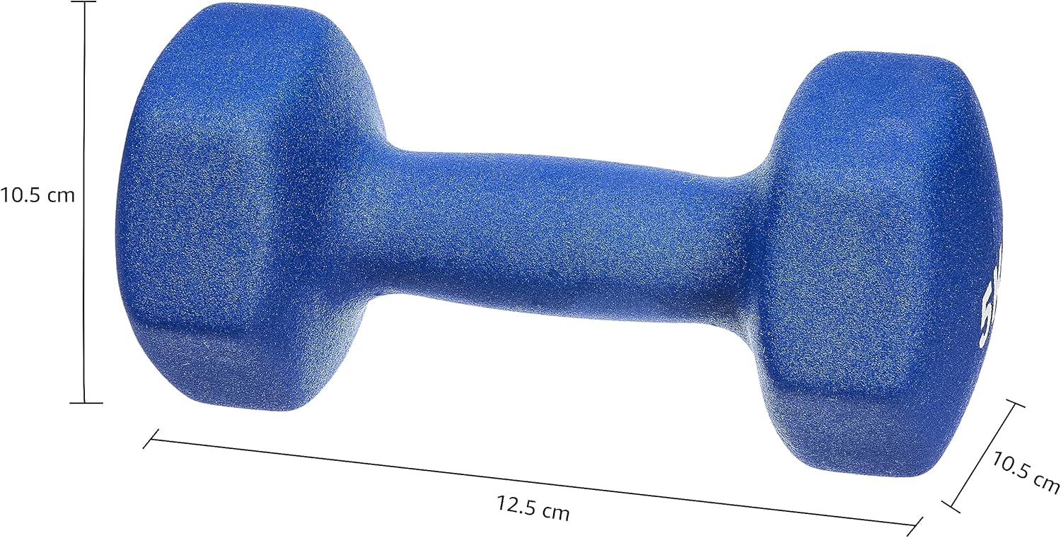 Amazon Basics Neopren Hanteln Gewichte (2er-Sets, 1kg - 5kg Hanteln) – Bild 4