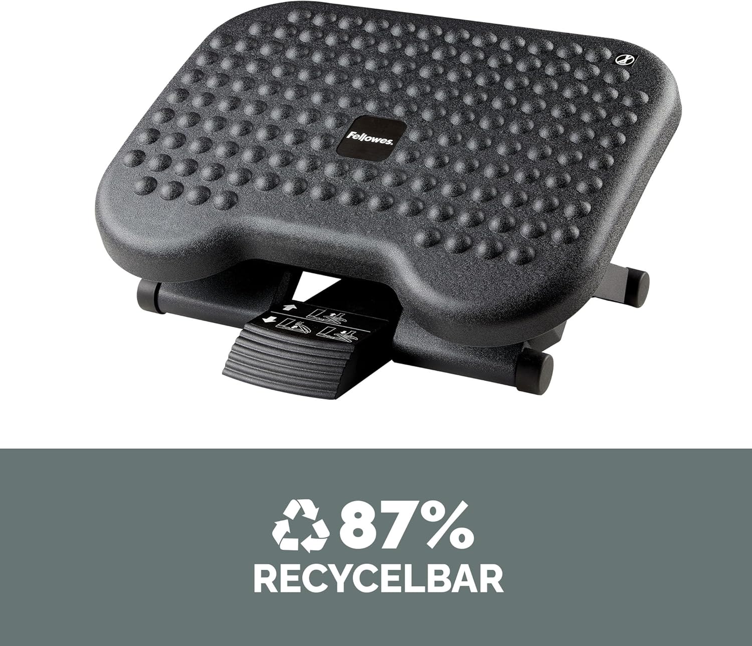 Fellowes Everyday Plus Fußstütze – Ergonomische Fußstütze mit rutschfester Unterseite – Ideal für unter dem Schreibtisch – Fußstützenhocker für Büro oder Zuhause – Verbessert den Sitzkomfort – Schwarz – Bild 10