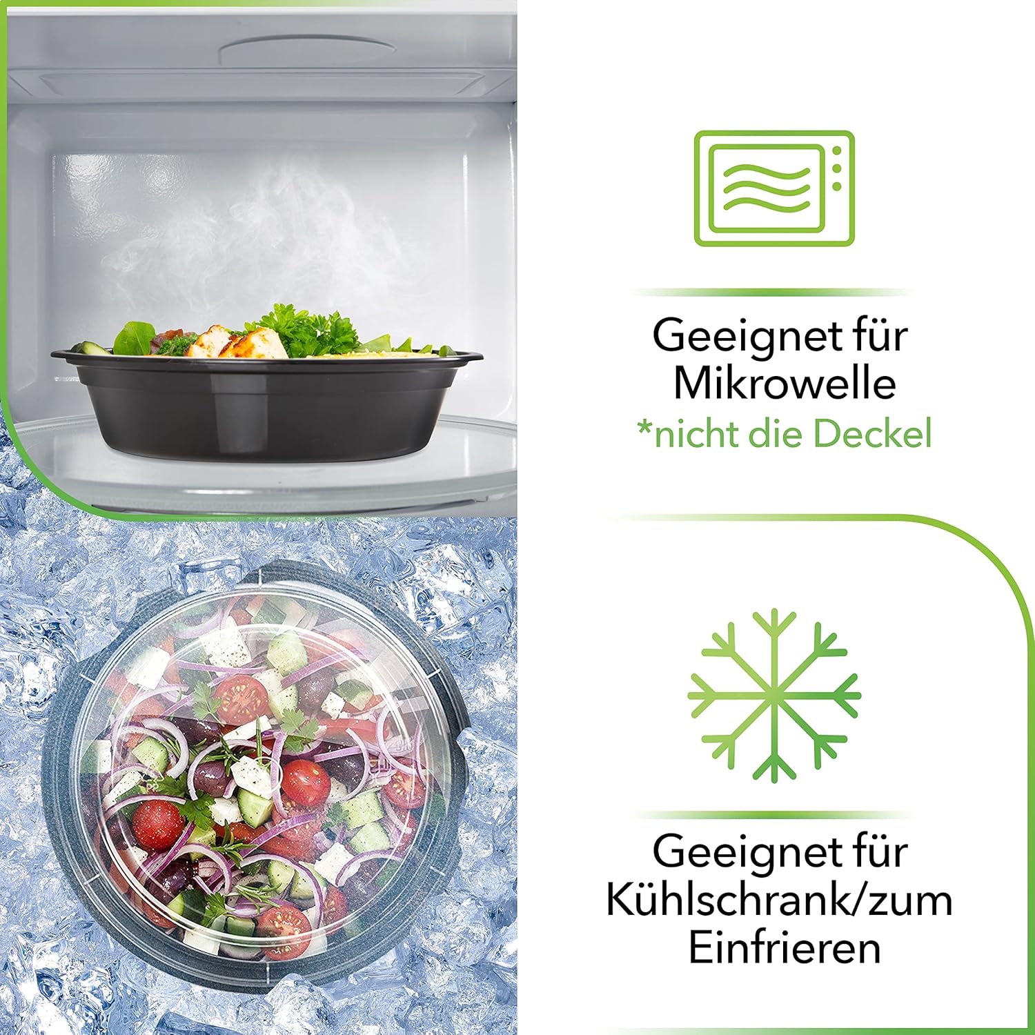 (30 Stück) 1-Fach-Behälter für die Zubereitung von Mahlzeiten mit Deckel, Boxen, wiederverwendbar, mikrowellengeeignet, spülmaschinenfest, Lebensmittelbox, Lunchbox, luftdichter Deckelverschluss – Bild 7