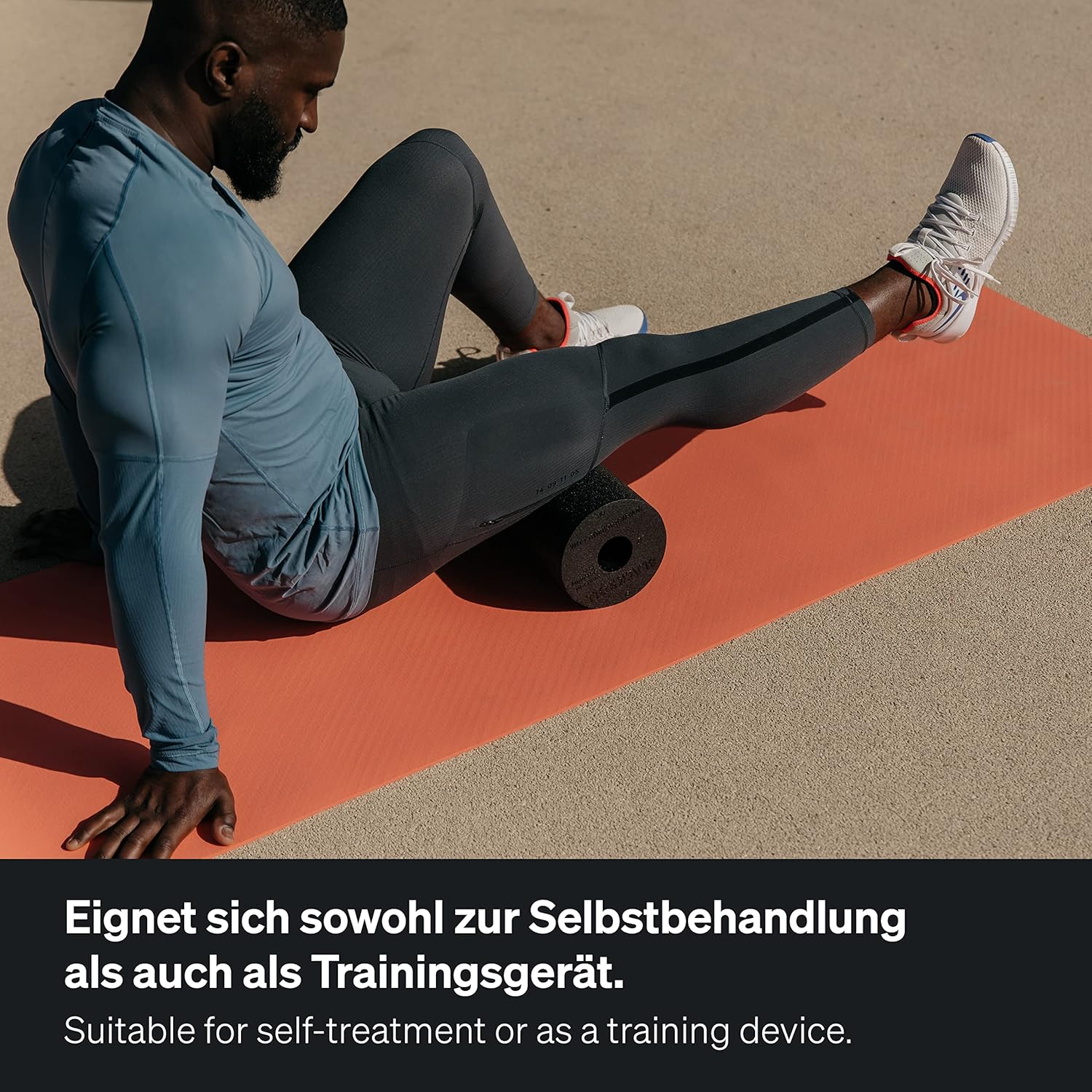 BLACKROLL® Standard Original Faszienrolle (30 x 15 cm), Fitnessrolle zur Selbstmassage von Rücken und Beinen, effektive Massagerolle für funktionelles Training, mittlerer Härtegrad, hergestellt in Deutschland – Bild 7