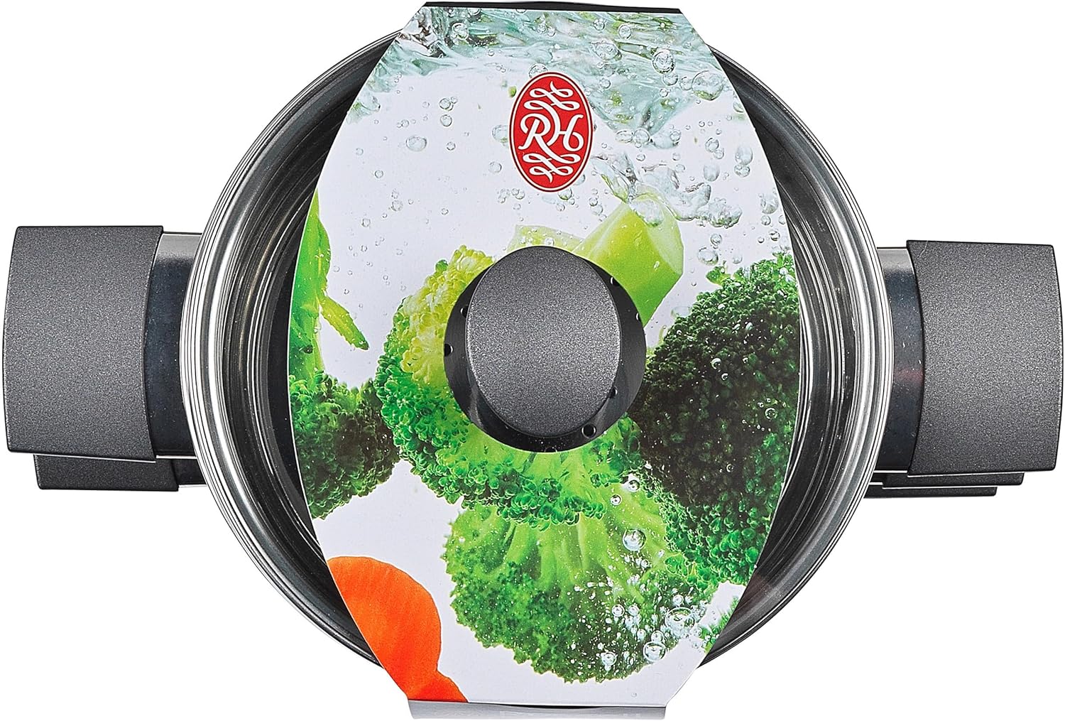 Russell Hobbs RH01170EU Excellence 3-teiliger stapelbarer Dampfgarer – 18 cm Dampfgarer-Set, Glasdeckel, kompakte Induktionspfannen, ideal für die Zubereitung von Eiern, Fleisch, Chargenkochen, Edelstahl – Bild 6