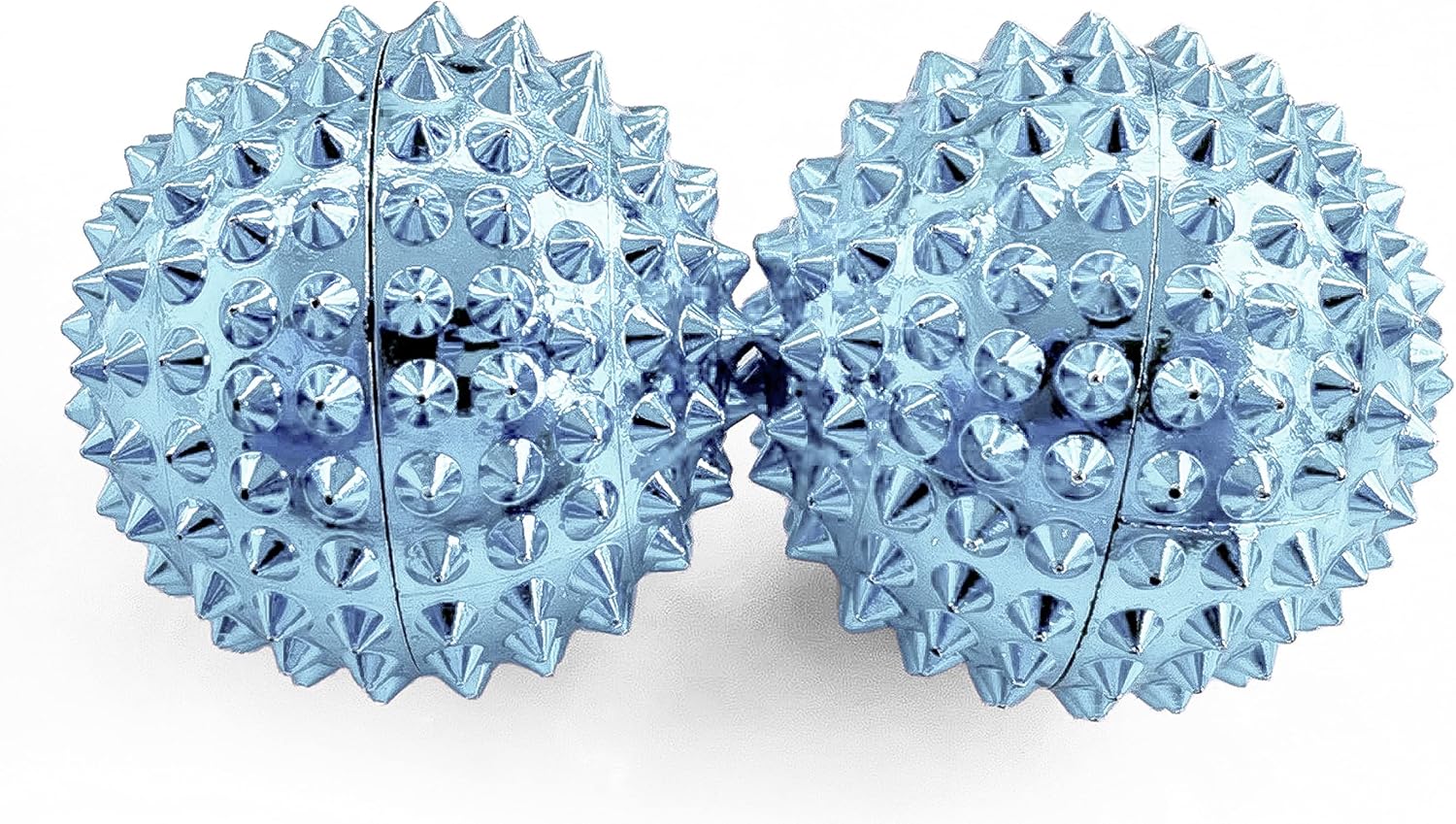 2 x DBT Skills Igelball, magnetischer High Stress Akupressurball, hellblau, 32 mm Durchmesser, zum Stressabbau oder zur Massage, gegen Verspannungen und für mehr Beweglichkeit und Konzentration