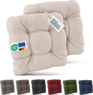 Beautissu 2er Set Premium Stuhlkiss...
