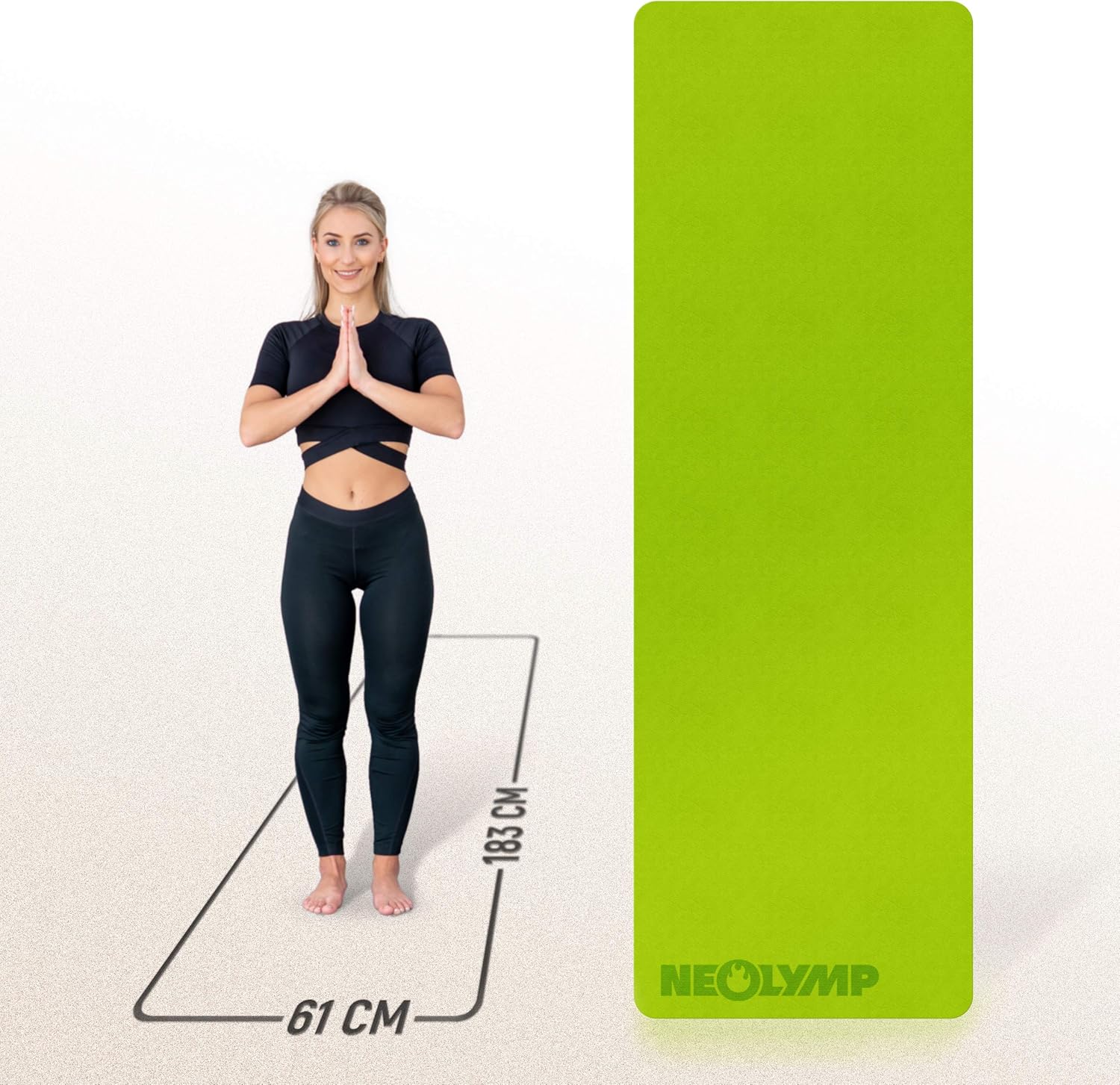 Premium Yogamatte / Sportmatte für den professionellen Sportbereich und E-Book mit über 100 Übungen, Gymnastikmatte, Fitnessmatte, Trainingsmatte, Pilatesmatte, Weichbodenmatte. – Bild 2