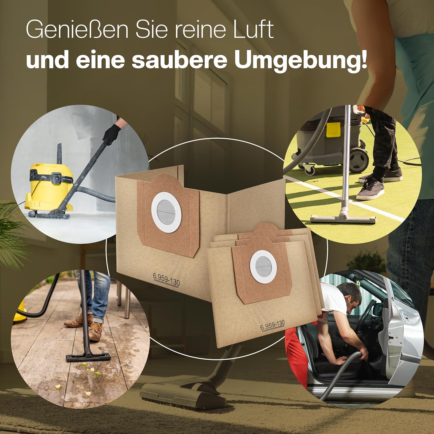 10 Staubsaugerbeutel für Kärcher WD3 Staubsaugerbeutel Filterbeutel 6.959-130.0/69591300 – Bild 7
