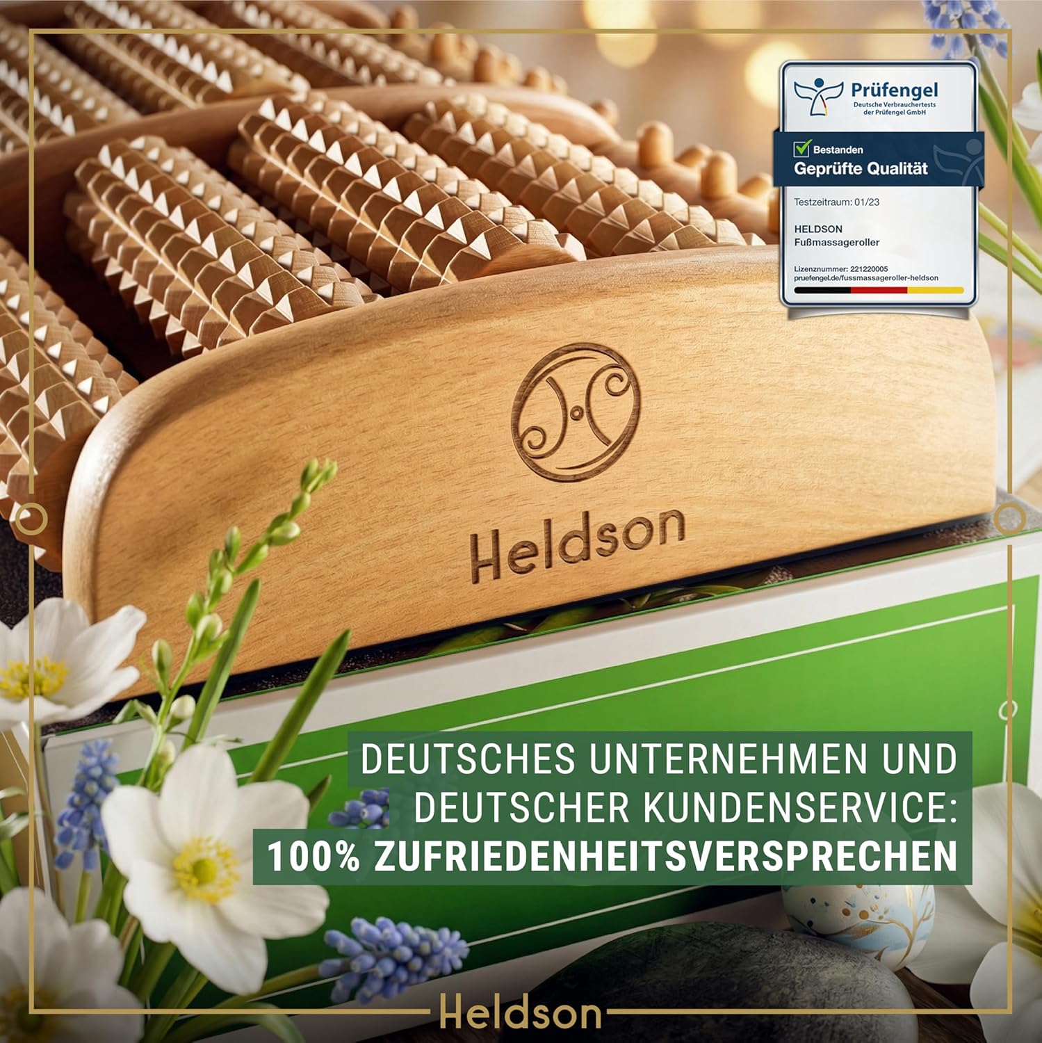 HELDSON Fußmassagerolle Holz – FSC100% – Fußmassagegerät – Massagerolle für Fußmassage – Fußmassagegerät – Fußmassagegerät – Fußmassagegerät – Fußmassagegerät für Füße – Fersensporn – Bild 7