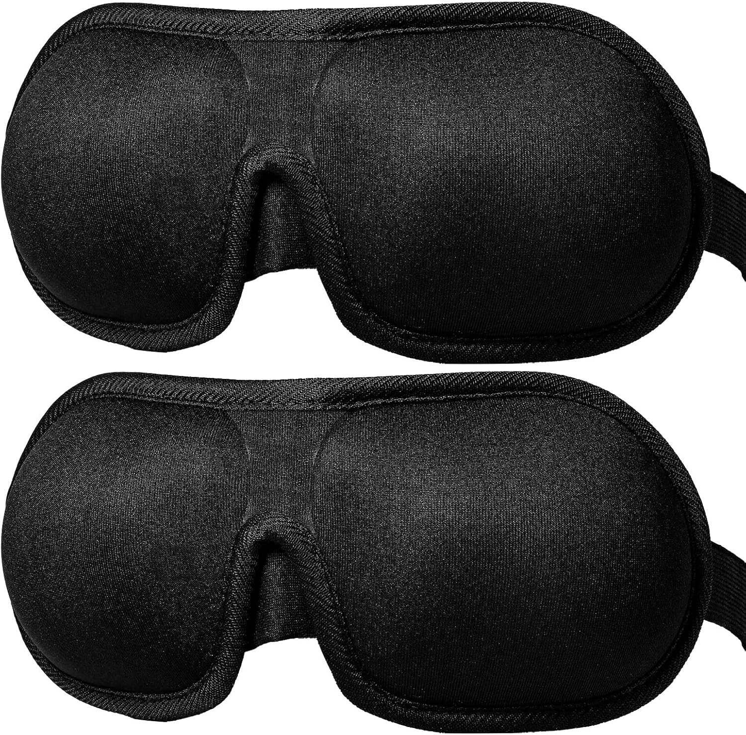 Brencco Schlafmaske für Herren Frauen – 2er-Pack Lichtblockierende, bequeme & ergonomische Augenmaske mit verstellbarem Gummiband für Reise, Flugzeug, Yoga, Nickerchen