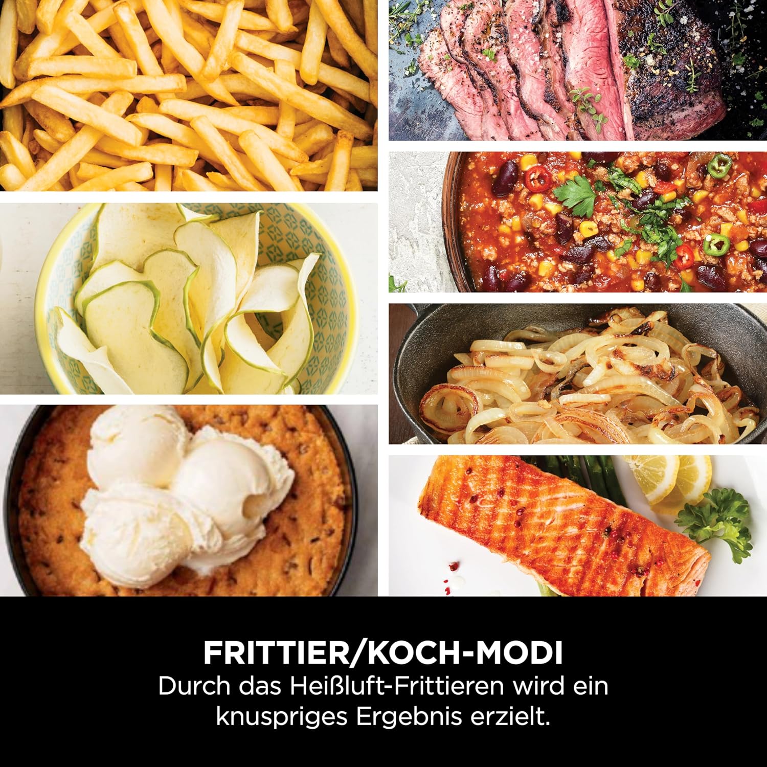 Ninja Speedi Multicooker, 5,7 l, 10-in-1-Multicooker, Airfryer-Heißluftfritteuse, Schongarer, langsames Kochen, Grillen, Backen, Schwarz und Kupfer ON400EUCP – Bild 10