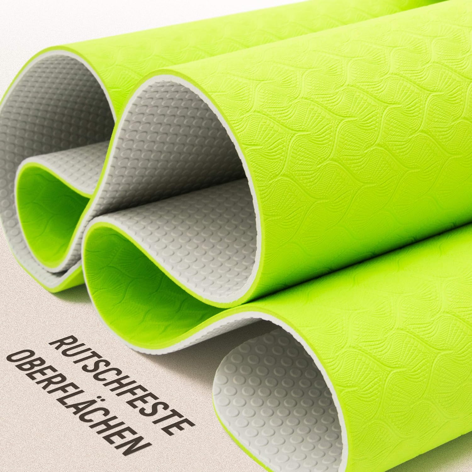 Premium Yogamatte / Sportmatte für den professionellen Sportbereich und E-Book mit über 100 Übungen, Gymnastikmatte, Fitnessmatte, Trainingsmatte, Pilatesmatte, Weichbodenmatte. – Bild 5