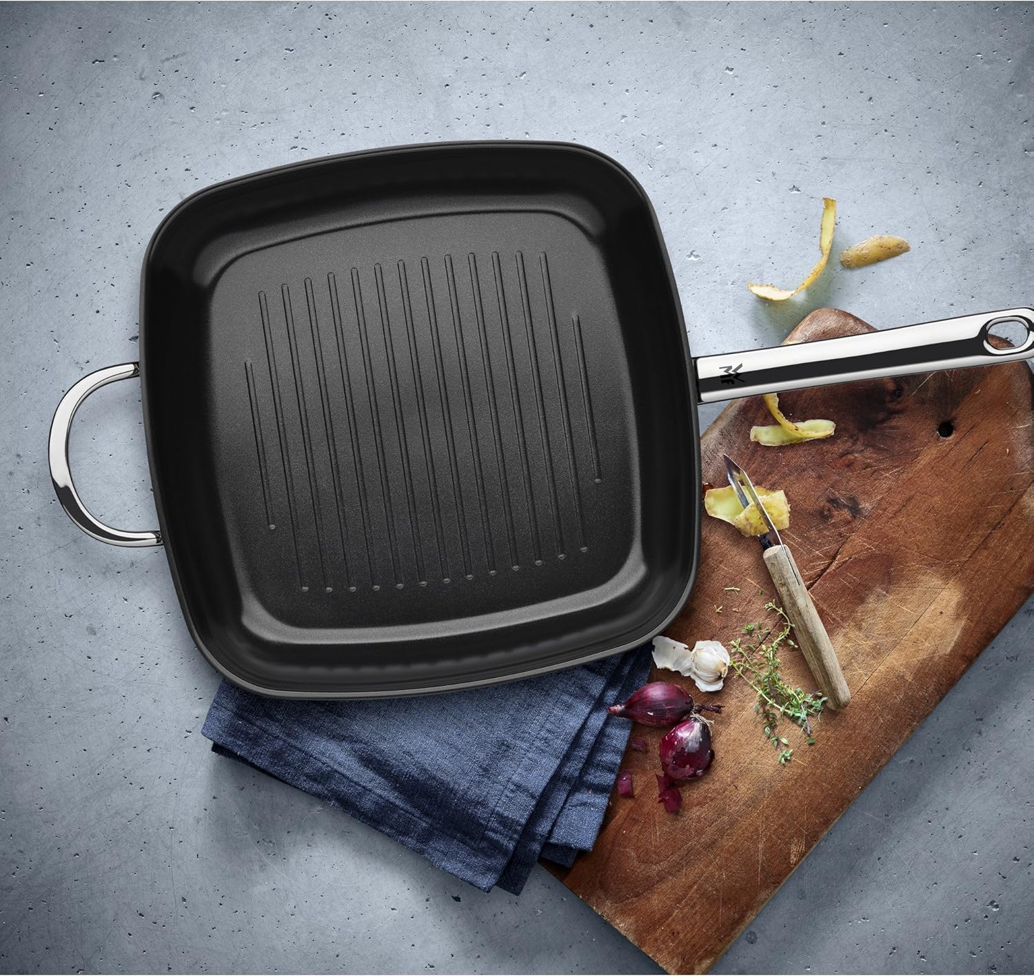 WMF Durado Grillpfanne 28 x 28 cm, Durado Cromargan Edelstahlbeschichtung, Keramikbeschichtung, induktionsgeeignet – Bild 2