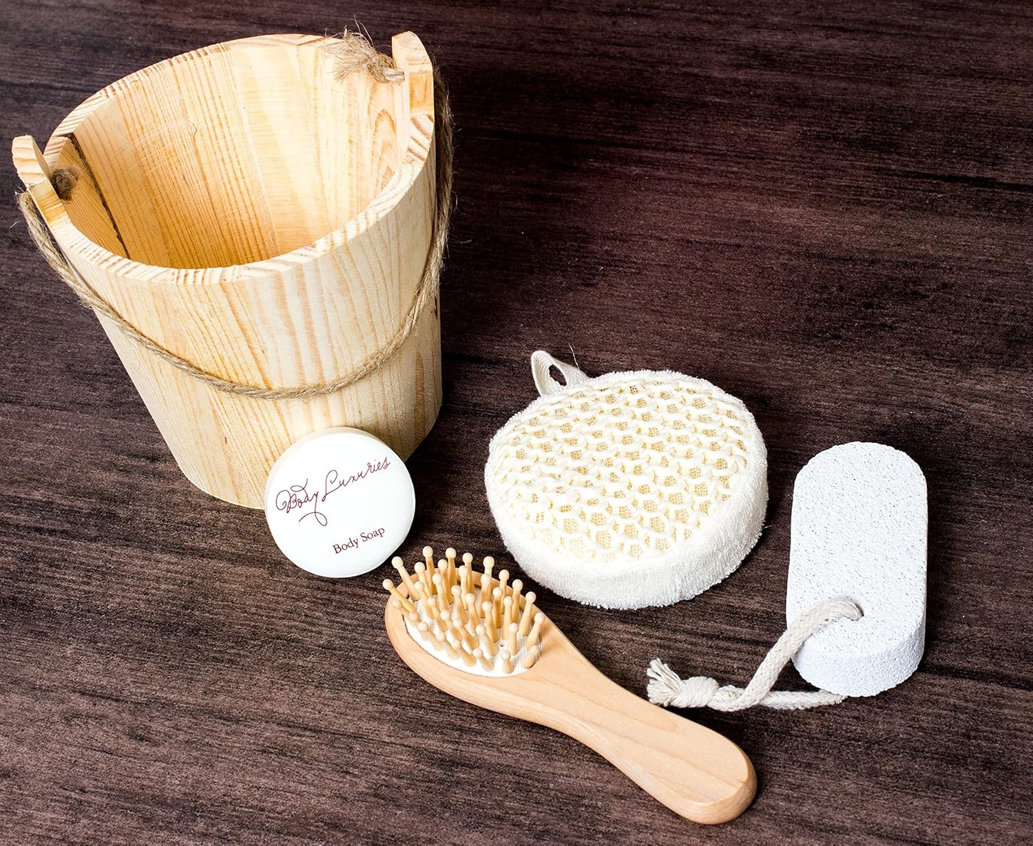 BRUBAKER Wellness-Set im Holzeimer 5-teilig – Bild 4