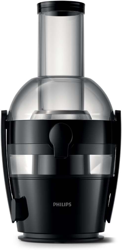 Philips HR1856/70 Entsafter (800 W, 2 Liter Fassungsvermögen, QuickClean-Technologie, inklusive Saftbehälter)