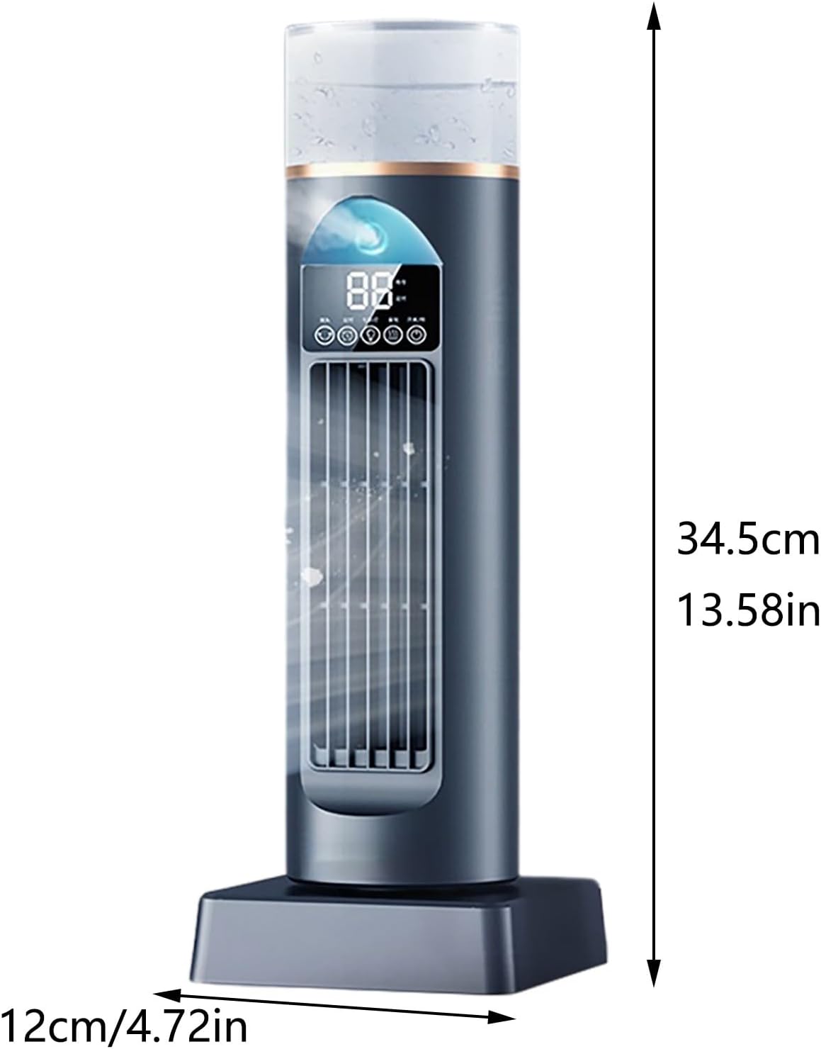 Klimaanlagenventilator, Kühlventilatoren, die kalte Luft blasen, Raumkühler, coole Gadgets, flügelloser, leiser Verdunstungsbefeuchter mit Timer und Fernbedienung für Schlafzimmer, Büro – Bild 2