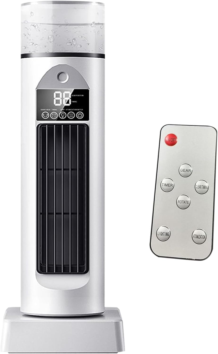 Klimaanlagenventilator, Kühlventilatoren, die kalte Luft blasen, Raumkühler, coole Gadgets, flügelloser, leiser Verdunstungsbefeuchter mit Timer und Fernbedienung für Schlafzimmer, Büro