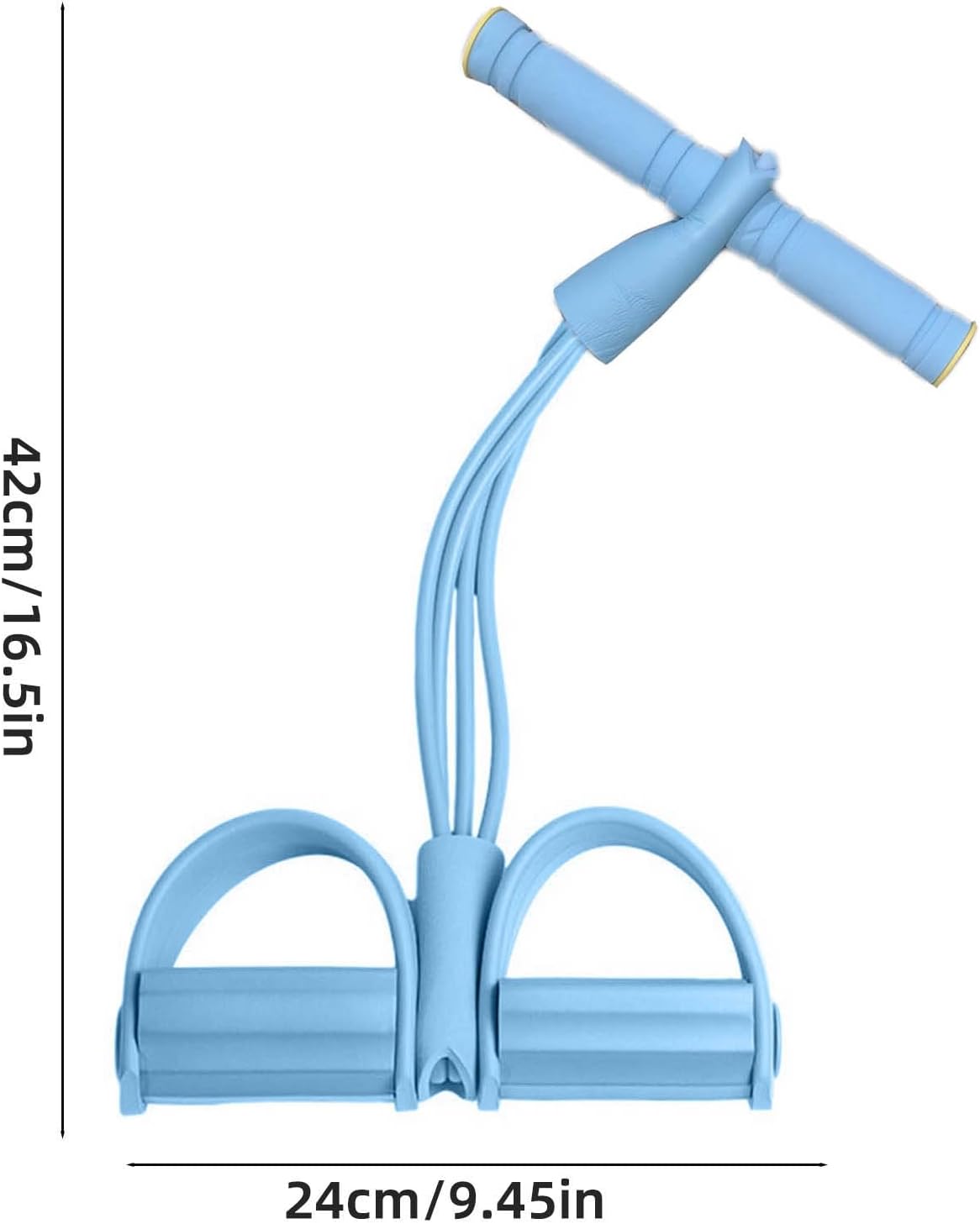 6 Tube Fitnessbänder mit Pedal – Elastischer Bauchtrainer für Zuhause, Workout-Band für Ganzkörperübungen & Krafttraining – Bild 4