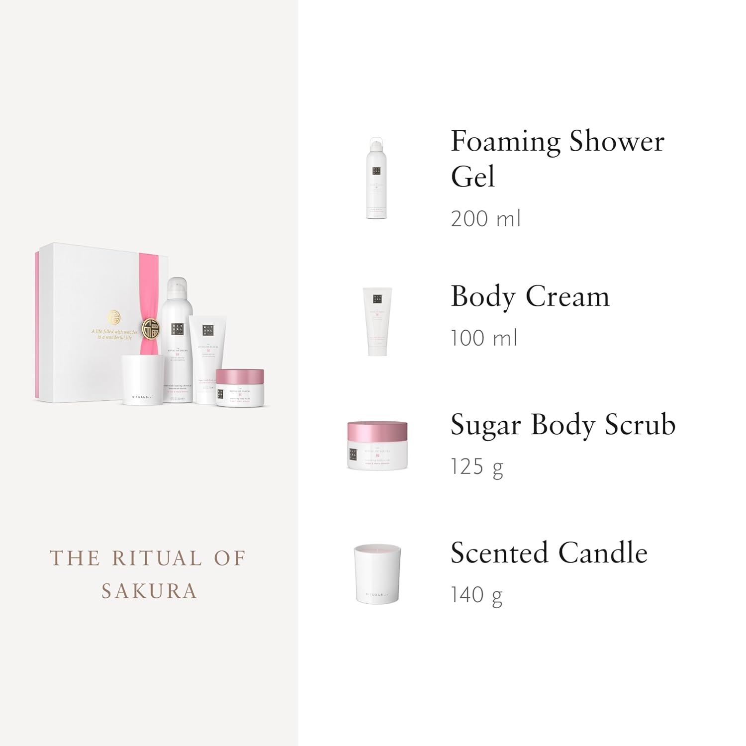 RITUALS The Ritual of Sakura Medium Geschenkset, Haut-, Bade- und Körperprodukte, einschließlich Kerze, angereichert mit Kirschblüten und Reismilch. Ein perfektes Geschenk für Weihnachten – Bild 3