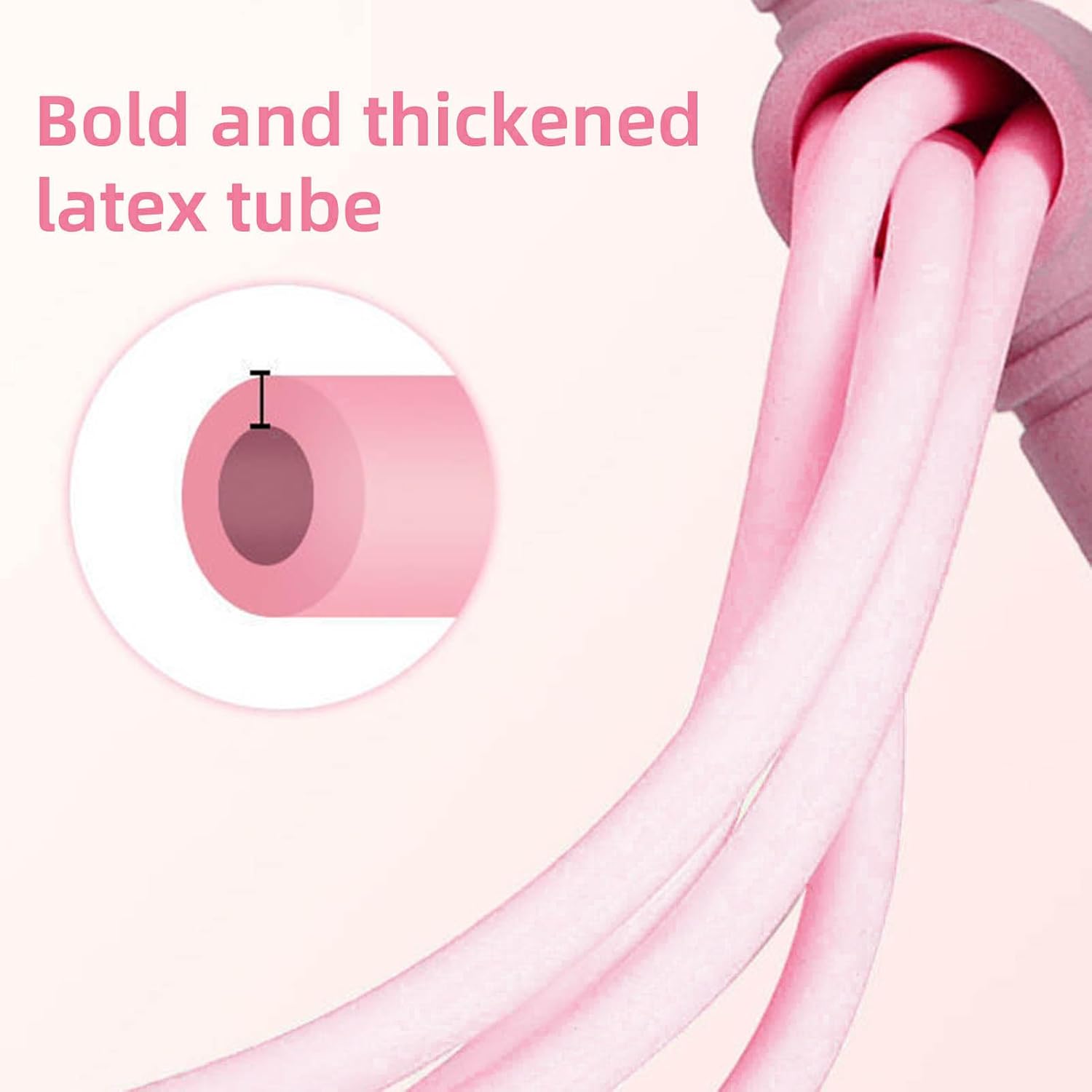 6 Tube Fitnessbänder mit Pedal – Elastischer Bauchtrainer für Zuhause, Workout-Band für Ganzkörperübungen & Krafttraining – Bild 8