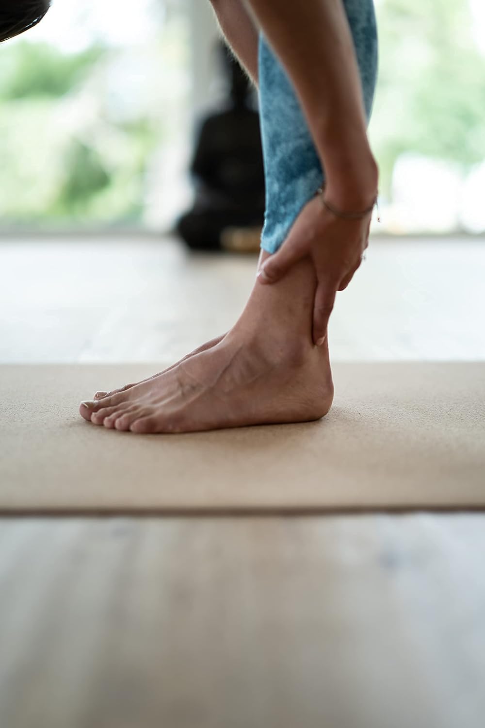 XXL rutschfeste Yogamatte, Kork und Naturkautschuk, 190 cm, extra lang, Tragegurt, nachhaltige Yogamatte, große Überlänge – Bild 7