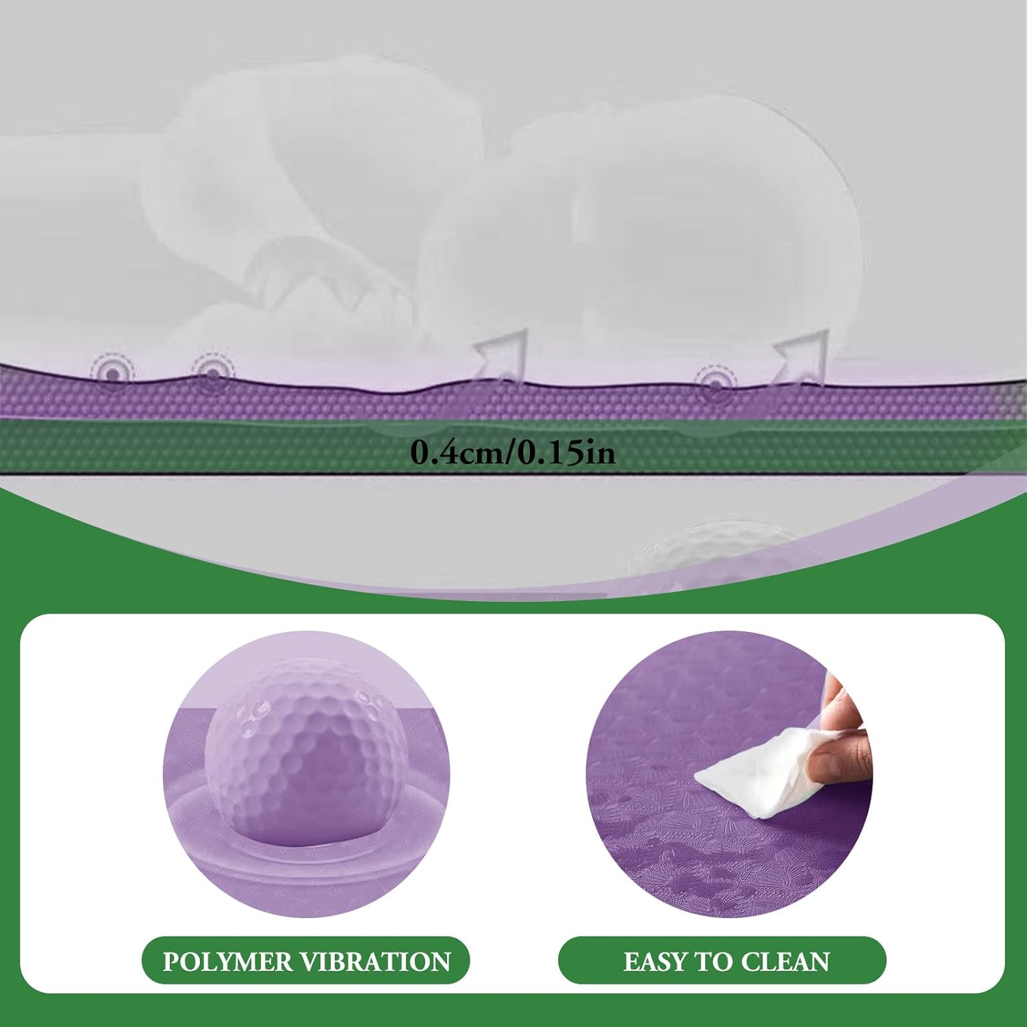 Yogamatte, faltbare Yogamatte, 183 x 61 x 0,4 cm, Reise-Yogamatte, rutschfest, tragbare Fitnessmatte mit Tragetasche für Reisen, Sport – Bild 5