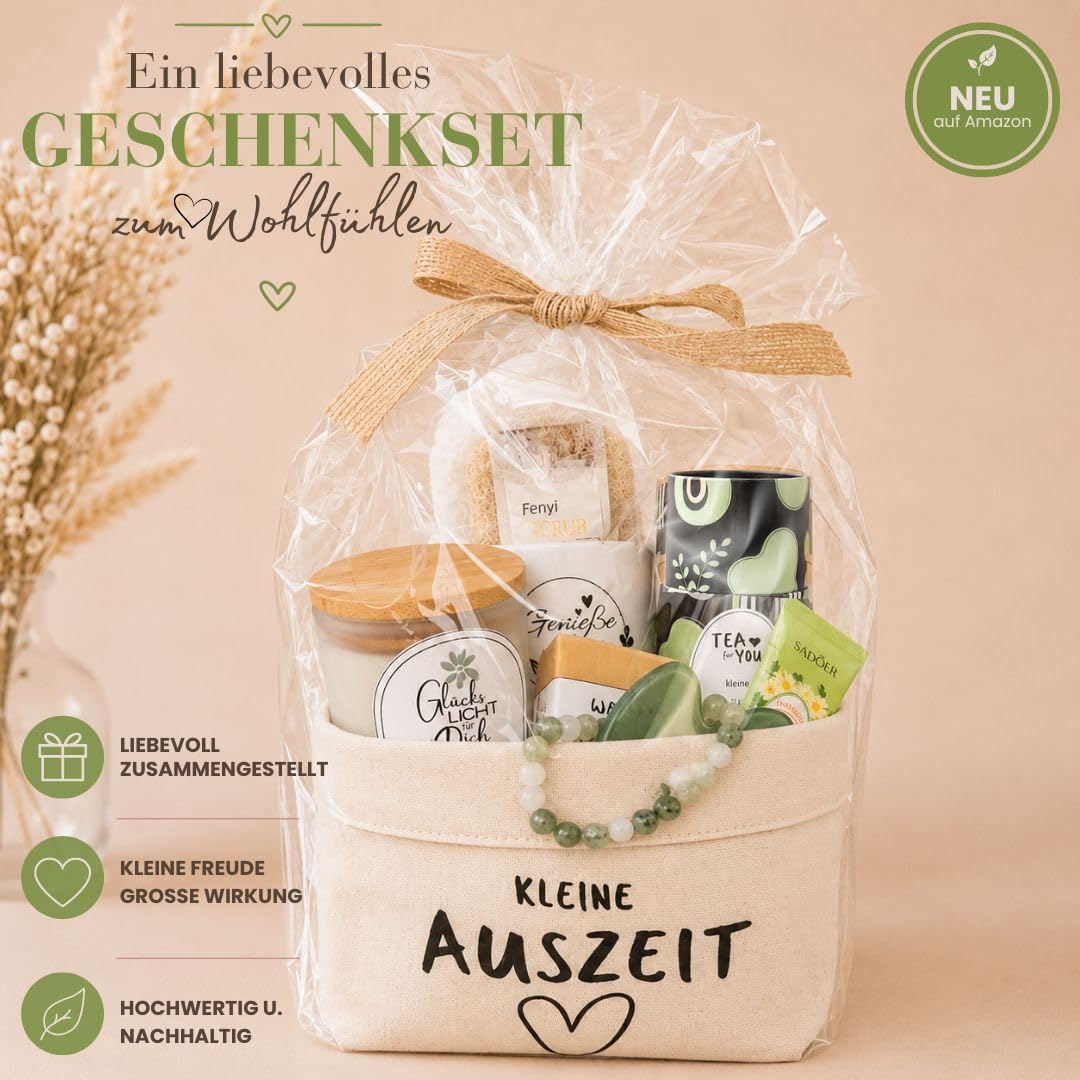 Wellness-Geschenkset für Frauen, kleine Auszeit, Wellness-Geschenkkorb, Geschenktüte für Frau, Geschenke für Freundin, Geburtstagsgeschenk für Frauen, Entspannungsgeschenk – Bild 2