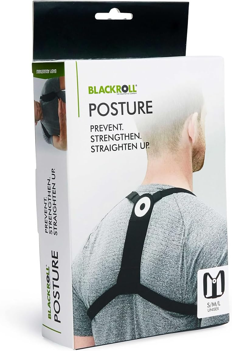 BLACKROLL Posture Haltungstrainer | Rückenmuskulatur stärken, Verspannungen vorbeugen | Gepolsterte Träger | Individuell anpassbar | Waschbar | Schwarz – Bild 3