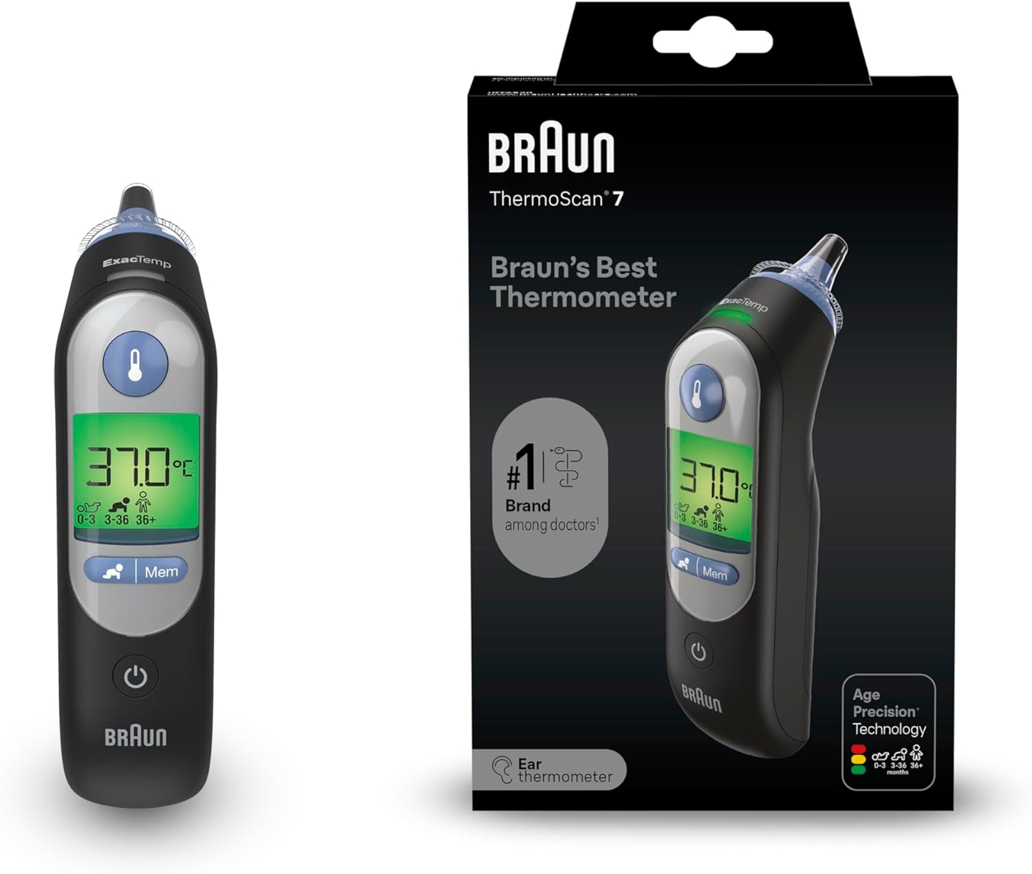 Braun ThermoScan IRT6520B 7 Ohrthermometer mit Alterspräzision
