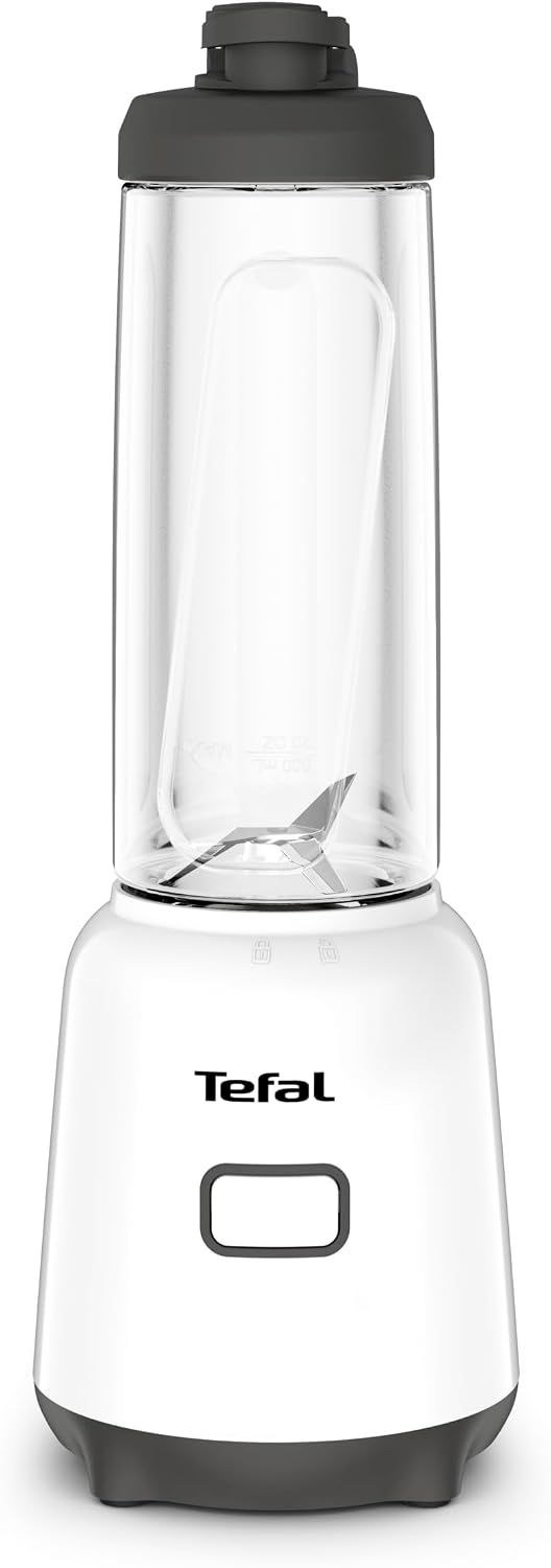 Tefal Mix & Move BL1501 300 Watt Premium Tritan To-Go-Flasche, platzsparendes Design, abnehmbare Klingen, einfache ergonomische Ein-Knopf-Bedienung, Weiß/Schwarz – Bild 2
