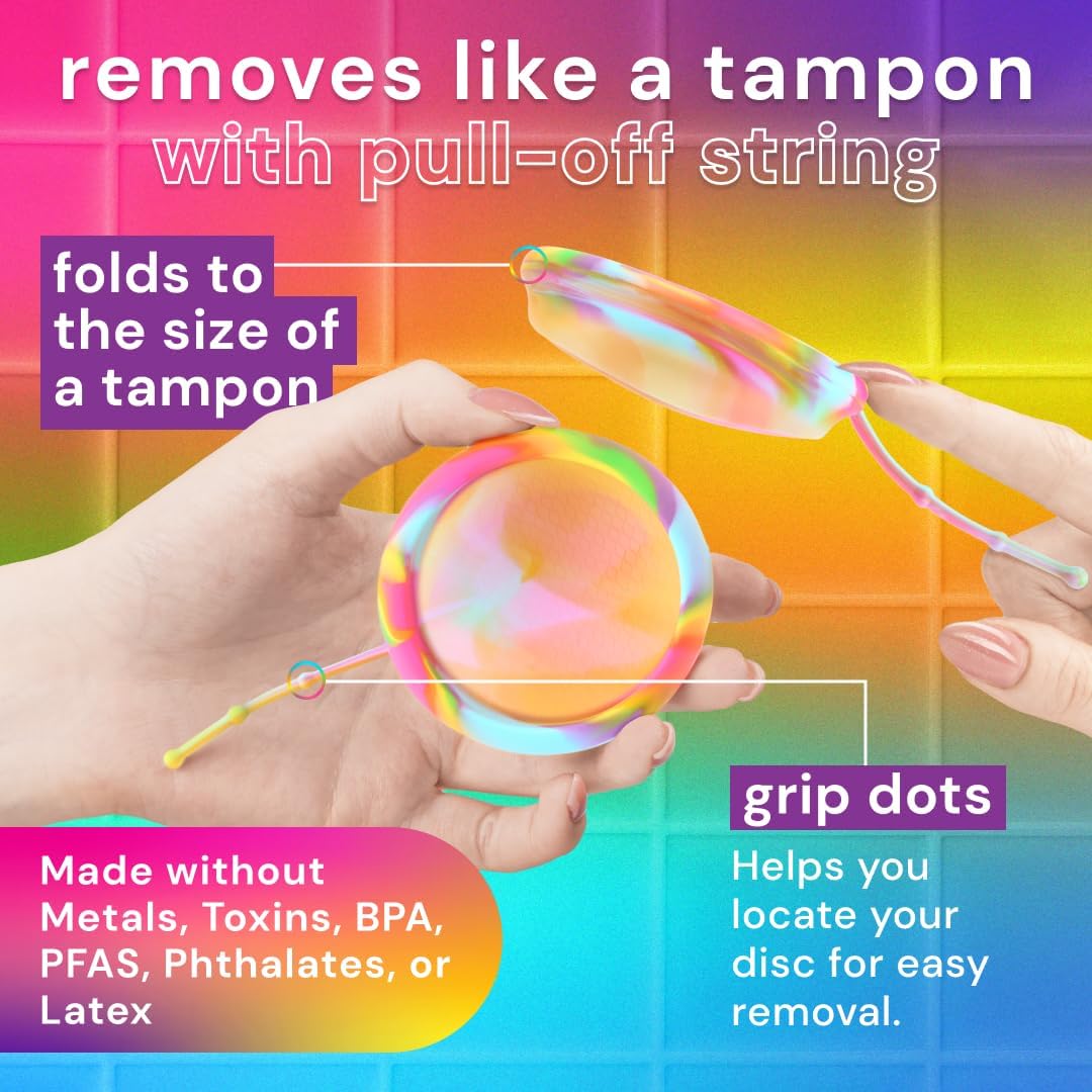 Bodyotics auslaufsichere Menstruationsscheibe, 2er-Pack (Größe S & L), Silikon, mit abnehmbarem Faden und Silikon-Tragetasche, 12 Stunden Periodenschutz, ideal für aktiven Sport – Bild 2