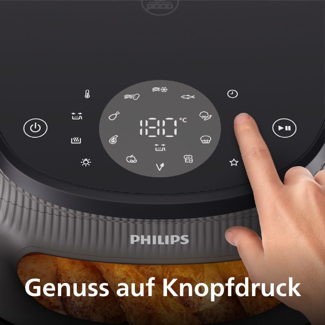 Philips Airfryer 3000 Series Heißluftfritteuse mit 4,2 l, Sichtfenster, 16 Garmethoden, RapidAir Plus-Technologie, Fettentfernung, HomeID-Rezept-App, mühelose Reinigung (NA320/00) – Bild 7