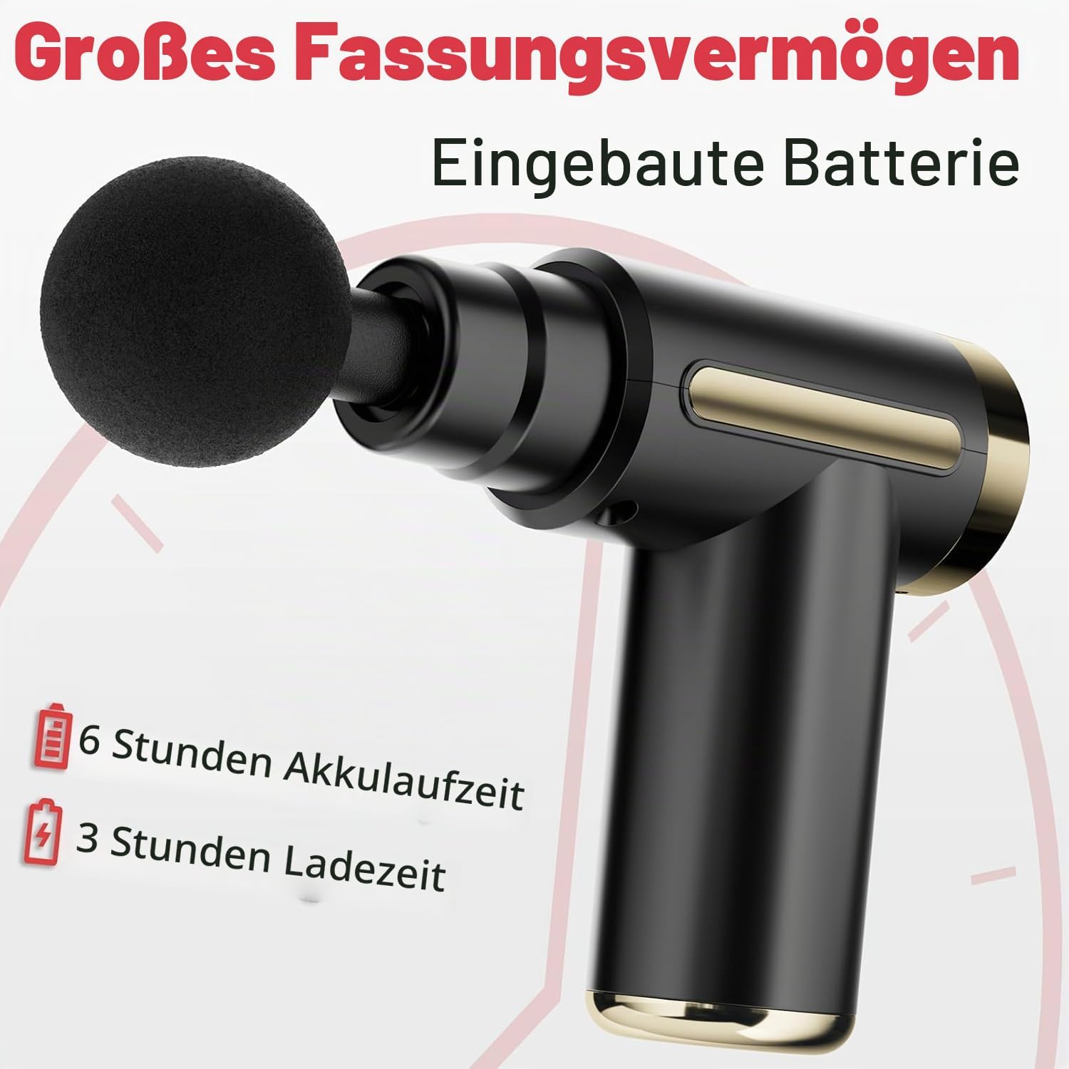 Cotsoco Mini-Massagepistole – Muskel-Percussion-Massagegerät mit 4 Massageköpfen, leise und tragbar, Tiefengewebe-Massagepistole für Rücken, Beine, Schultern und Nacken – Geschenk für Sport und Zuhause – Bild 4