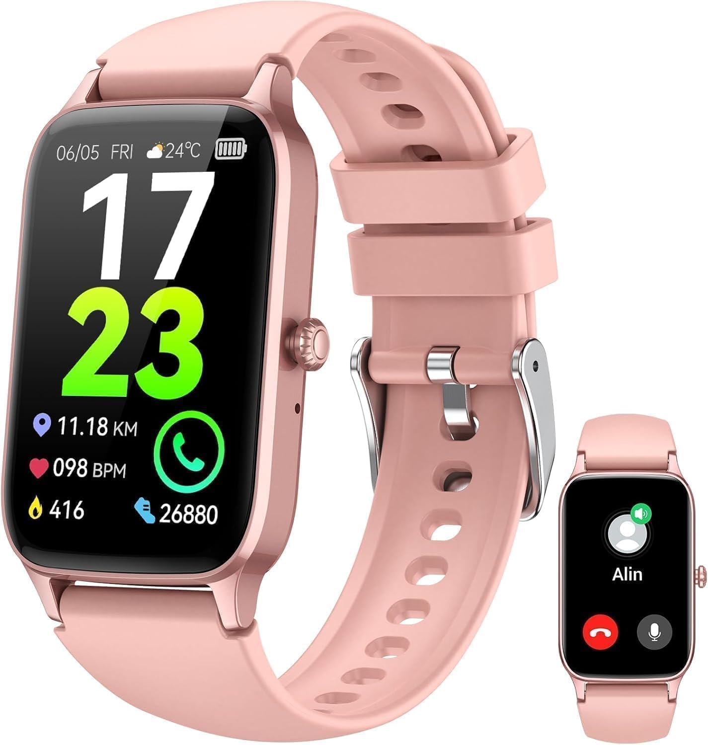 Soudorv Smartwatch Herren Damen, 1,57" HD Fitnessuhr Herren mit Telefonfunktion, Wasserdicht Aktivitätstracker 110+ Sportmodi, Fitness Tracker mit Schlafmonitor Schrittzähler, Uhr für Android/iOS