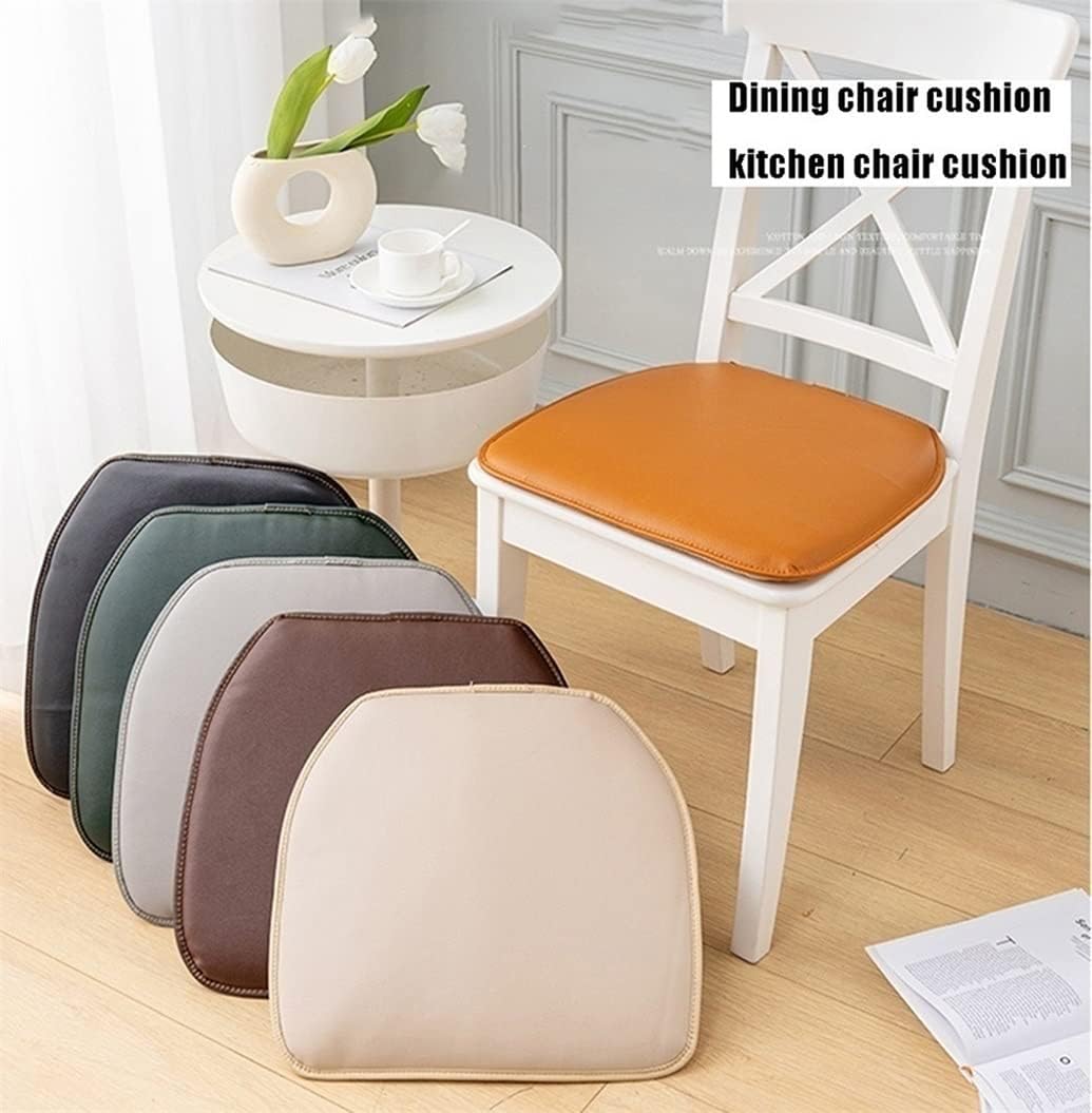 EGGPOD Stuhlkissen aus Leder für Esszimmerstühle (43 x 40 cm), rutschfeste Küchen-Esszimmerstuhlkissen und Sitzkissen mit maschinenwaschbarem Bezug, 1/2/4 Set (Farbe: Braun, Größe: 4 Packungen) – Bild 6