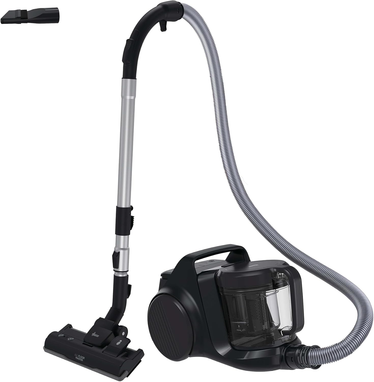 Hoover HP2 leistungsstarker Bodenstaubsauger ohne Beutel für Hartböden und Teppiche, Staubsauger, leicht & kompakt, EPA-Staubfilter, 2,5 l Staubbehälter inklusive Zubehör, 850 W, Staubsauger mit Kabel 10 m