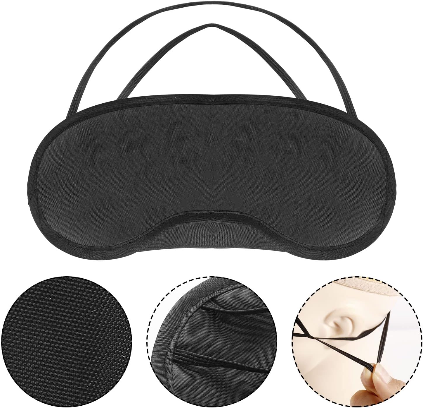 10 Stück Schlafmasken für Seitenschläfer, weiche und atmungsaktive Schlafmaske für Männer und Frauen, lichtblockierende Augenbinde zum Schlafen mit verstellbarem Riemen für Männer, Frauen, Kinder – Bild 3