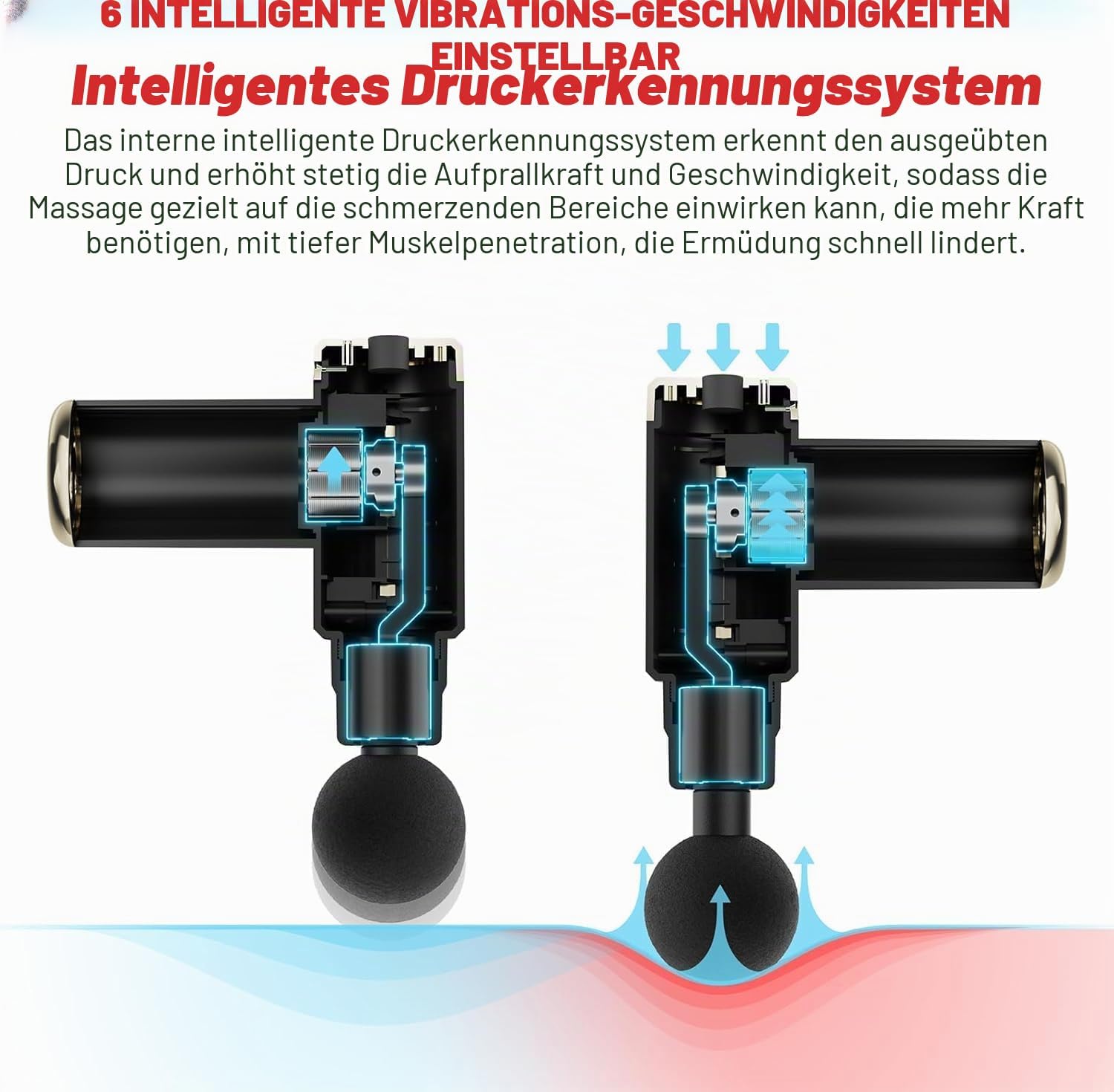Cotsoco Mini-Massagepistole – Muskel-Percussion-Massagegerät mit 4 Massageköpfen, leise und tragbar, Tiefengewebe-Massagepistole für Rücken, Beine, Schultern und Nacken – Geschenk für Sport und Zuhause – Bild 6