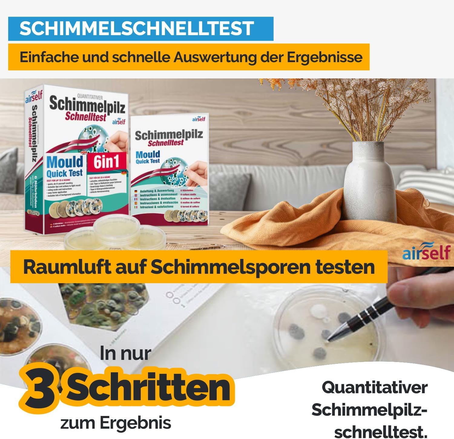 Schimmeltest | Bei Schimmel in der Wohnung die Raumluft prüfen – Schimmel-Schnelltest – Bild 6