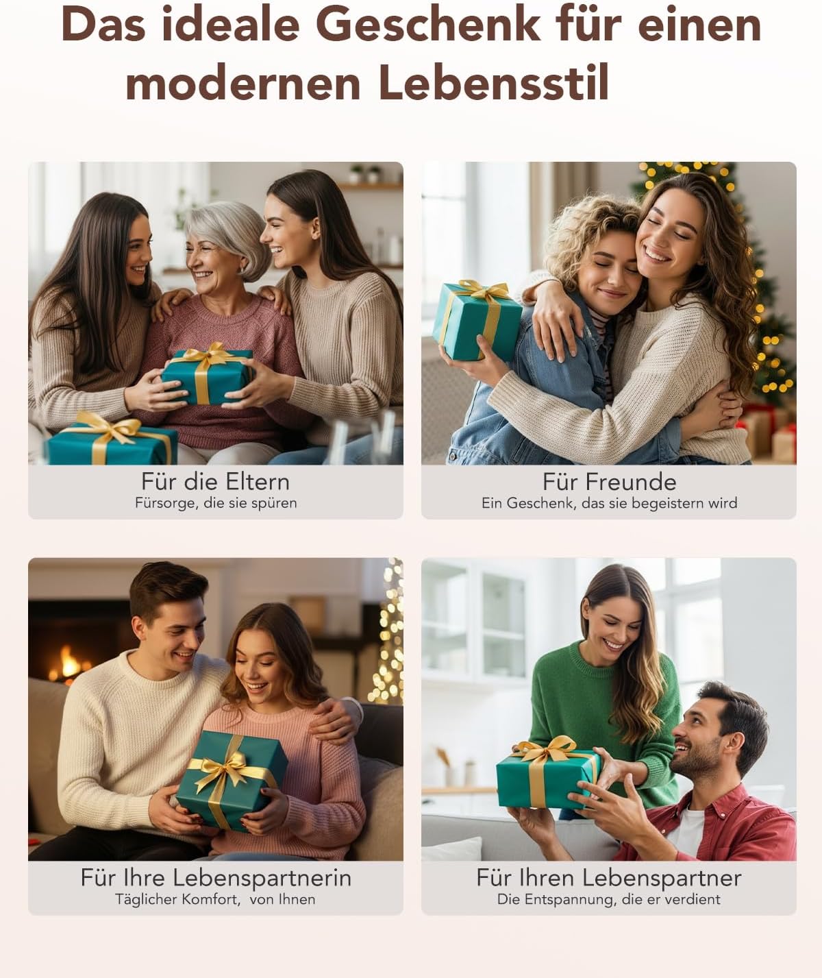 SKG Nackenmassagegerät, faltbares elektrisches Nackenmassagegerät mit Wärme & Vibration, Massageköpfe aus Titan 316L, 11 Programme, kabellos & tragbar, Geschenk für Papa, Männer und Frauen, G7 Pro Fold (Gold) – Bild 8