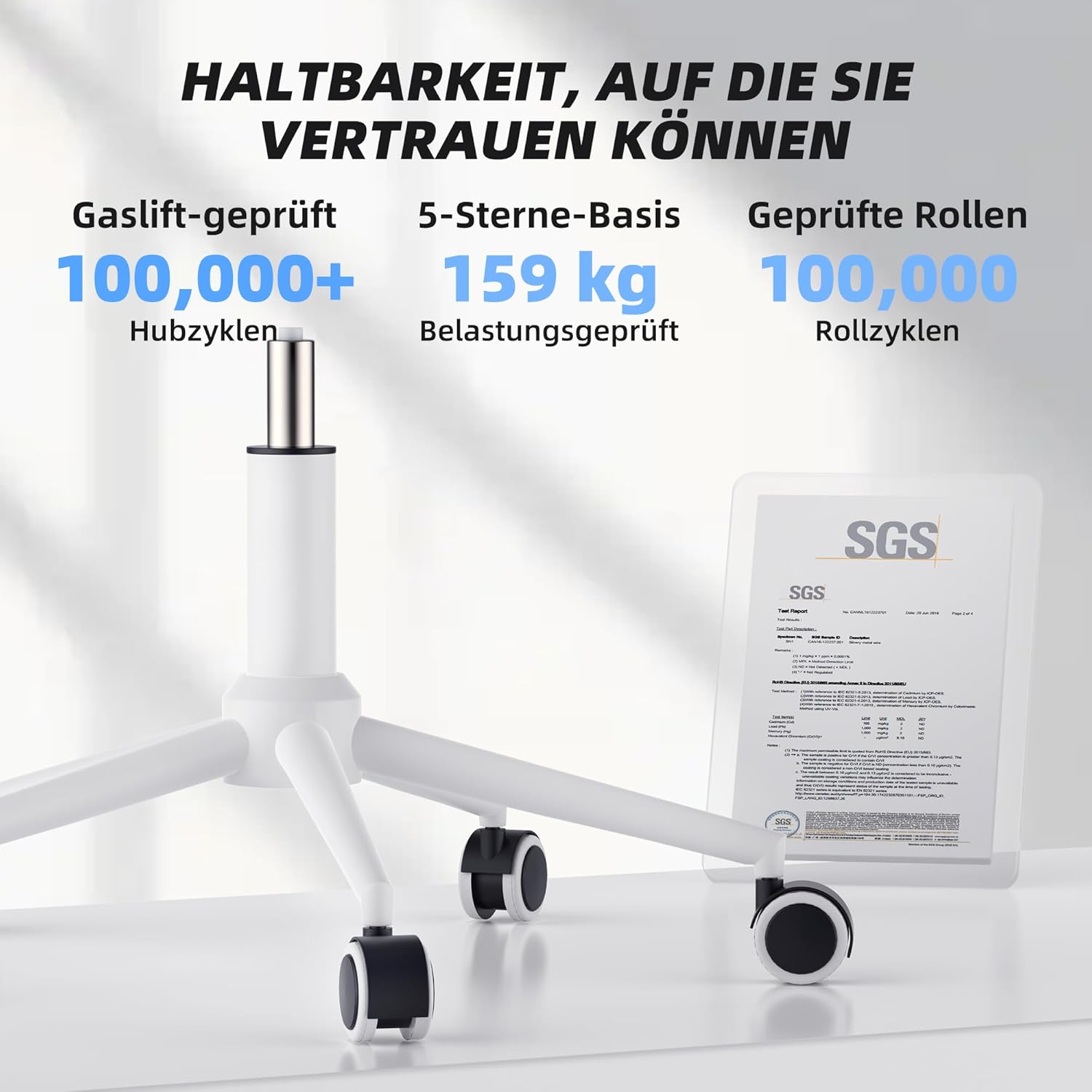 CYKOV Ergonomischer Bürostuhl mit Fußstütze, Bürostuhl & Gaming-Stuhl 150 kg+, 90-160° verstellbare Rückenlehne, verstellbare Lendenwirbelstütze und Kopfstütze, PC-Stuhl & Drehstuhl für Home Office – Bild 9