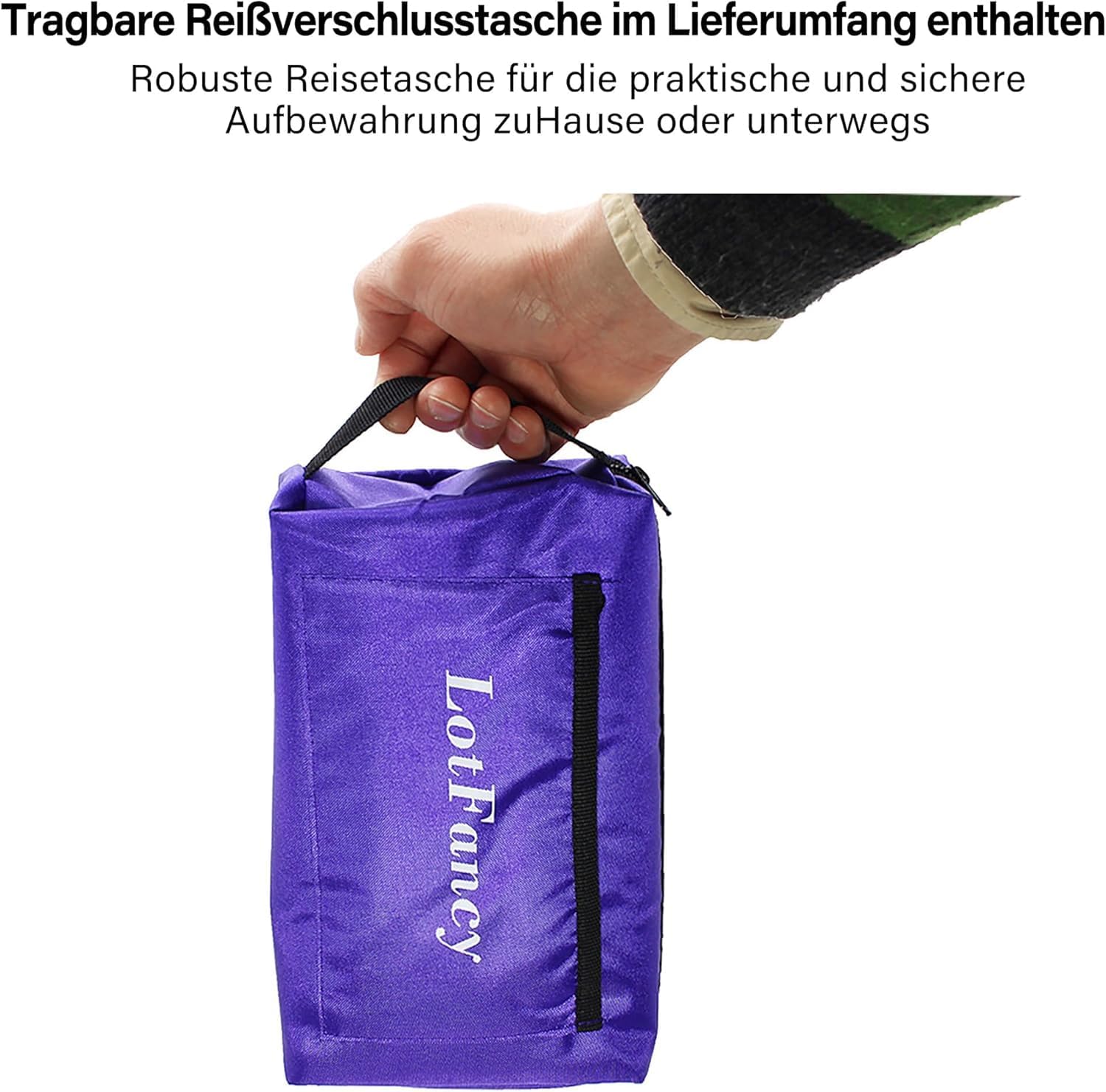 LotFancy Manuelles Blutdruckmessgerät mit Stethoskop, Blutdruckmanschette manuell mit Tragetasche für Notdienst, Arzt, Praxis (ca. 25 cm – 40 cm) – Bild 7