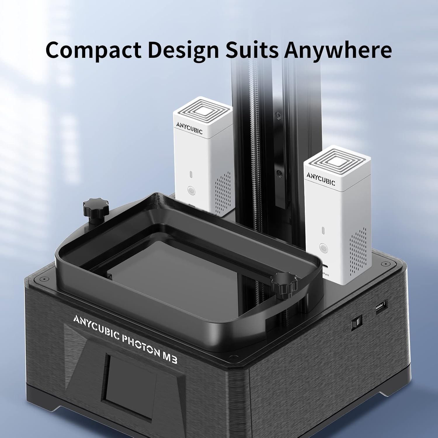 ANYCUBIC Mini-Luftreiniger für 3D-Drucker, besonders leiser und leichter Luftreiniger mit hochdichtem Aktivkohlefilter für DLP SLA LCD 3D-Drucker-Zubehör (2 Stück) – Bild 5