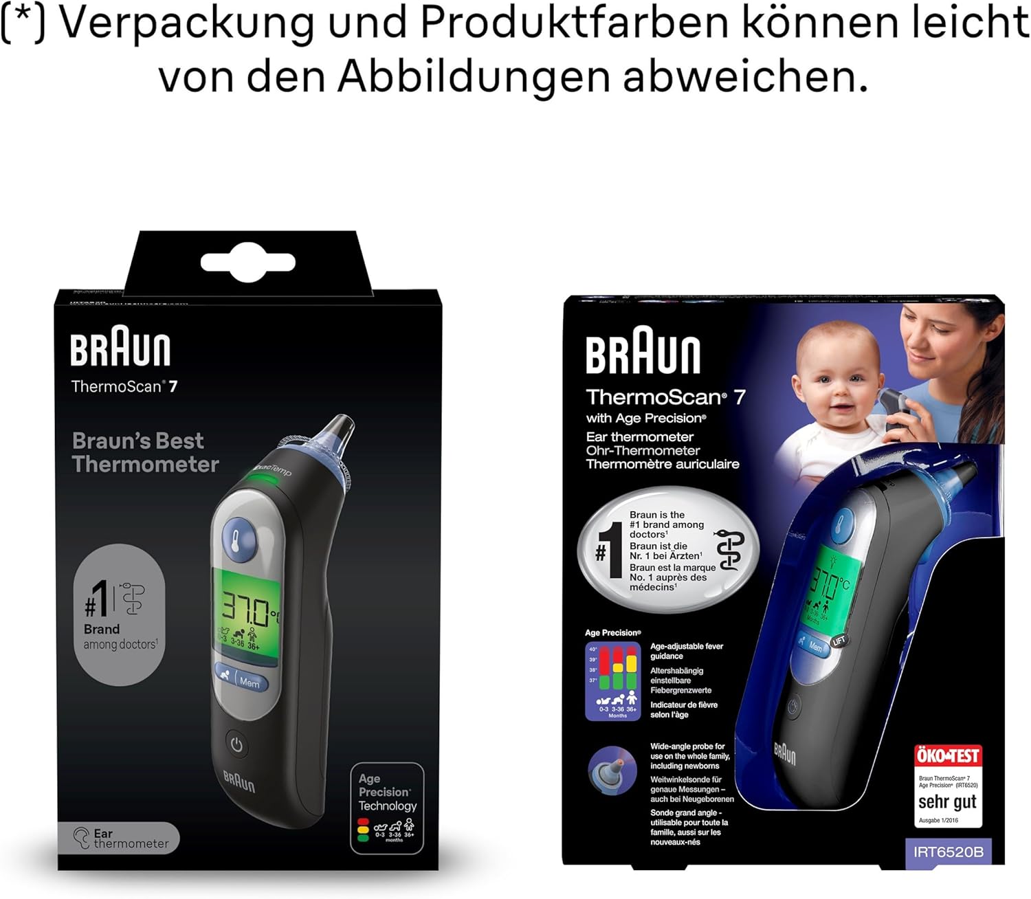 Braun ThermoScan IRT6520B 7 Ohrthermometer mit Alterspräzision – Bild 8